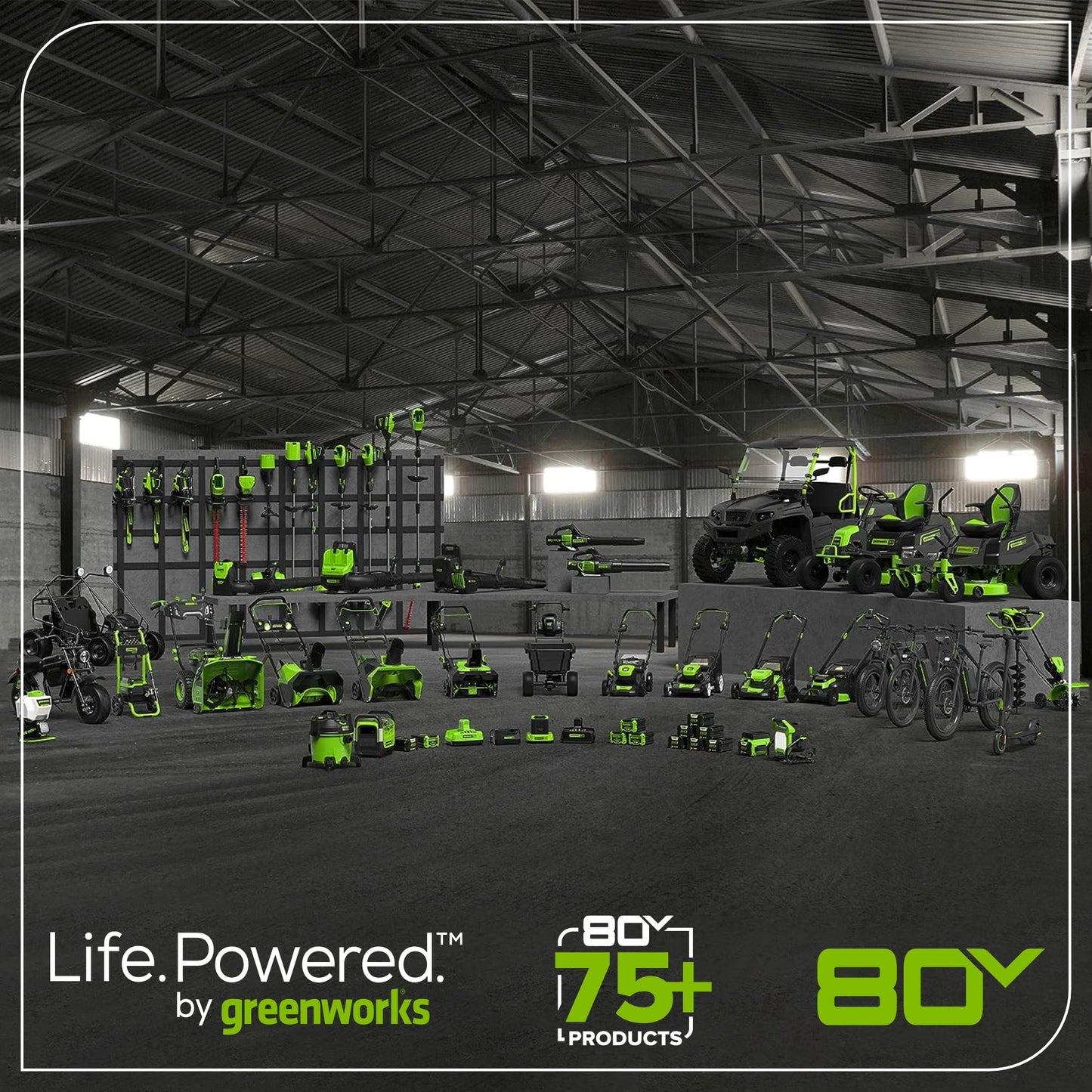 80V All-Terrain 2-Seat Electric Youth Go-Kart: (2) 8Ah Batteries and Dual-Port Charger