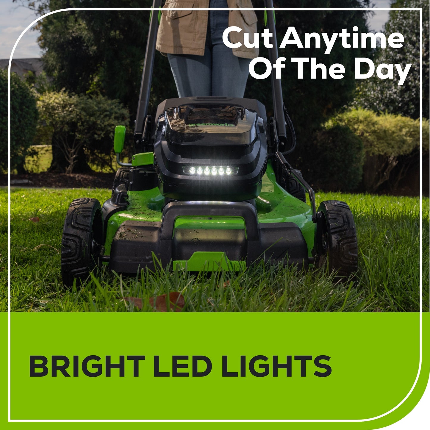 OPEN BOX 80V 22" Cordless Battery Dual Blade Self-Propelled Lawn Mower: (2) 4.0 Ah Batteries and Rapid Charger, LM2208S