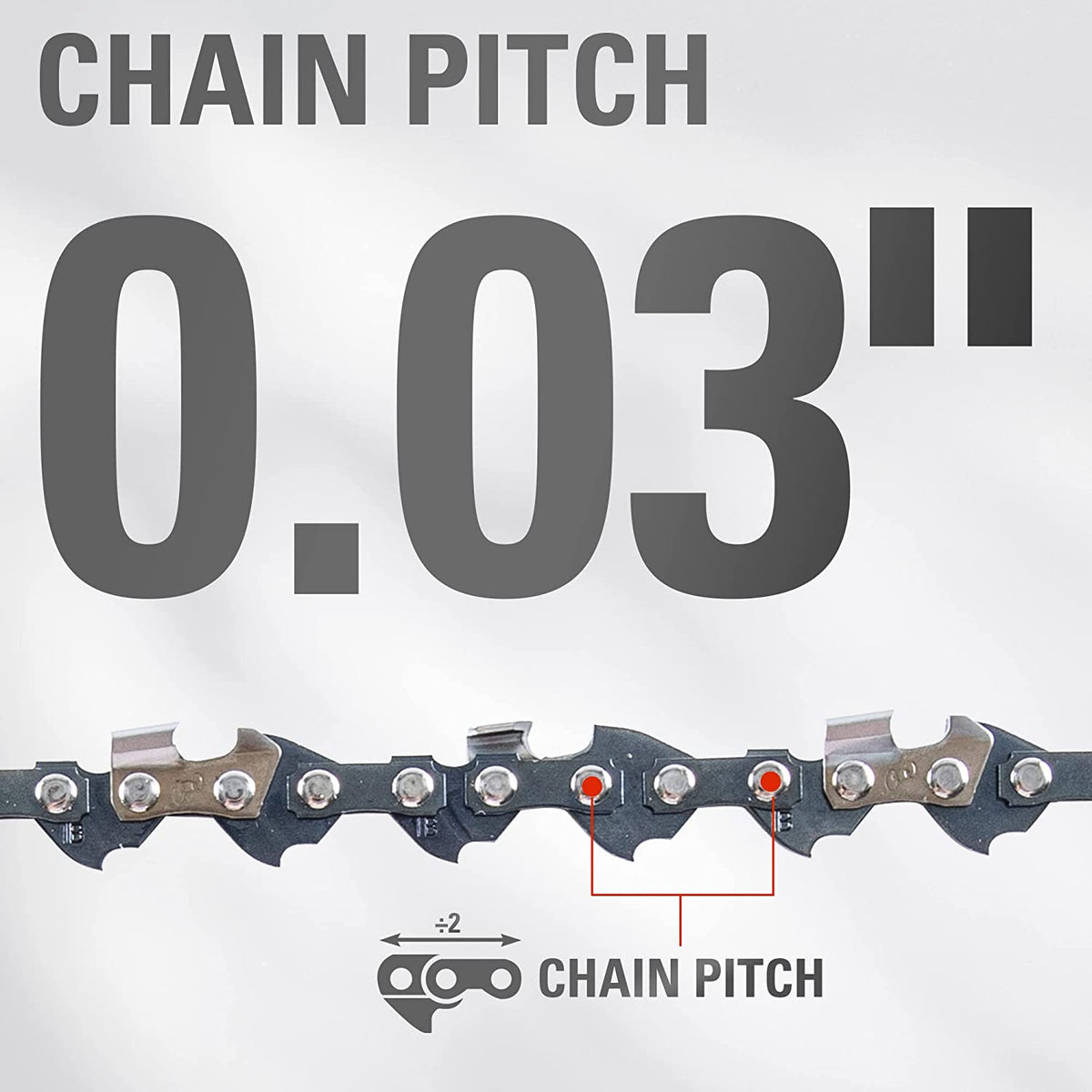 6" Chainsaw Chain, 0.3" Pitch, .043" Chain Gauge and 32 DL(R0204870-00）