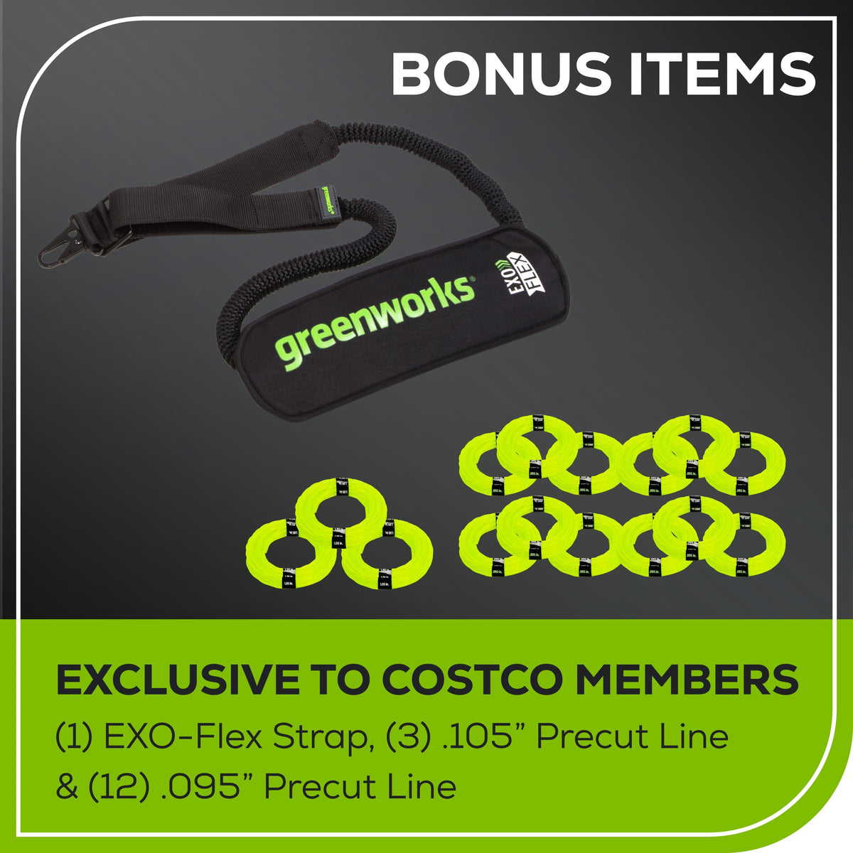 REFURBISHED 80V 17" Brushless String Trimmer Shoulder Strap, Precut  Line included w/ 2.0Ah Battery & Charger
