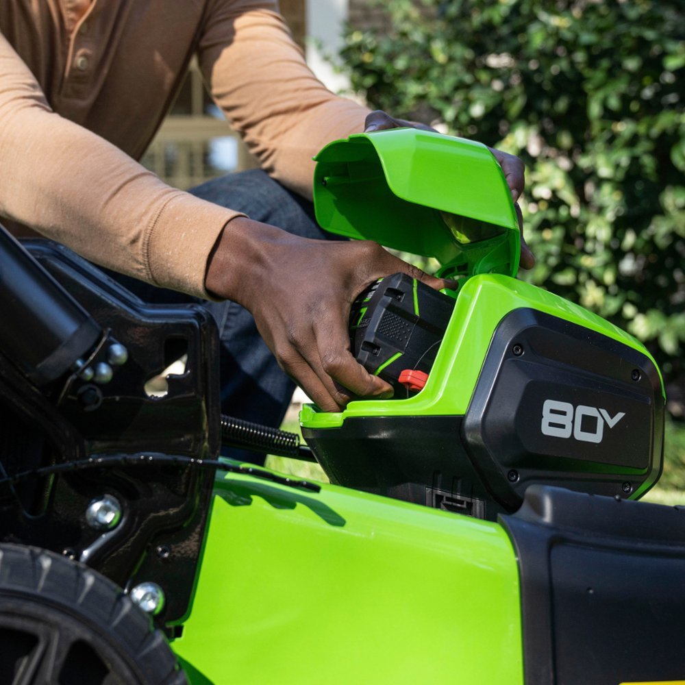 80V 21" Cordless Battery 4-in-1 Self-Propelled Lawn Mower: 4.0 Ah Battery and 4A Charger, LM2128S