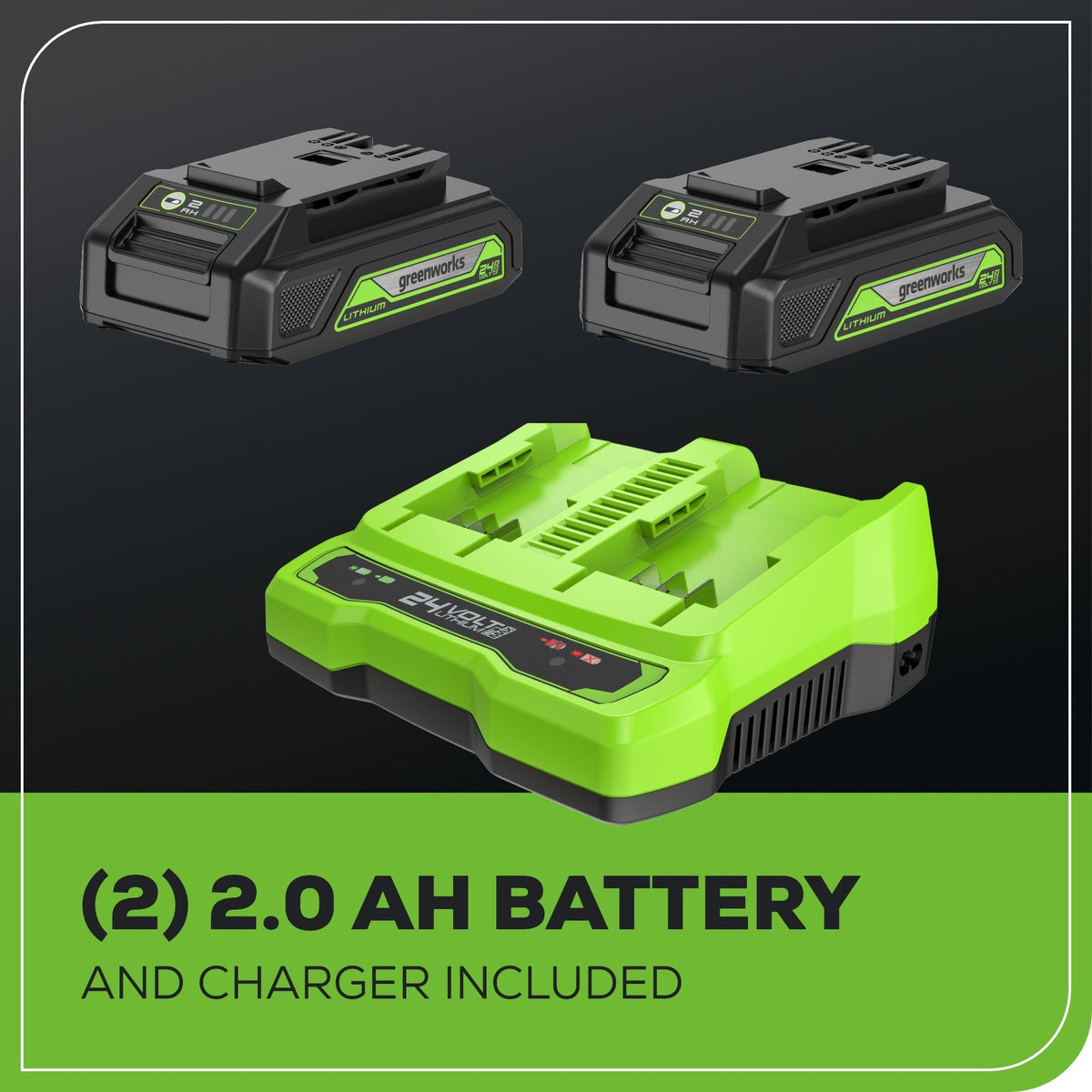 24V 1/4" 2650 in/lbs Brushless Impact Driver Kit: (2) 2.0 Ah USB Batteries, Dual-Port Charger and Bits