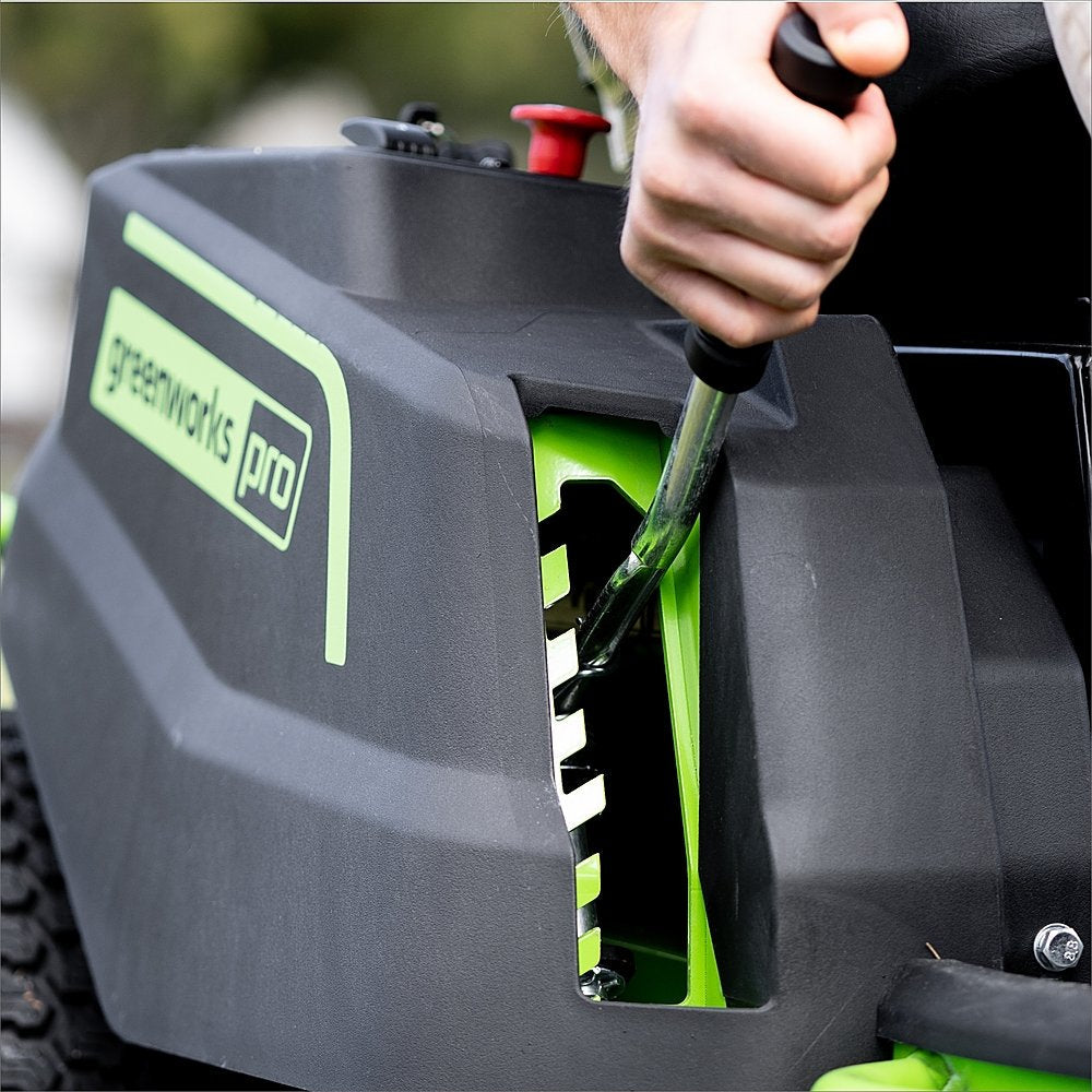 80V 42" Cordless Battery CrossoverT Riding Lawn Mower: (6) 4.0 Ah Batteries and (3) Dual-Port Turbo Chargers