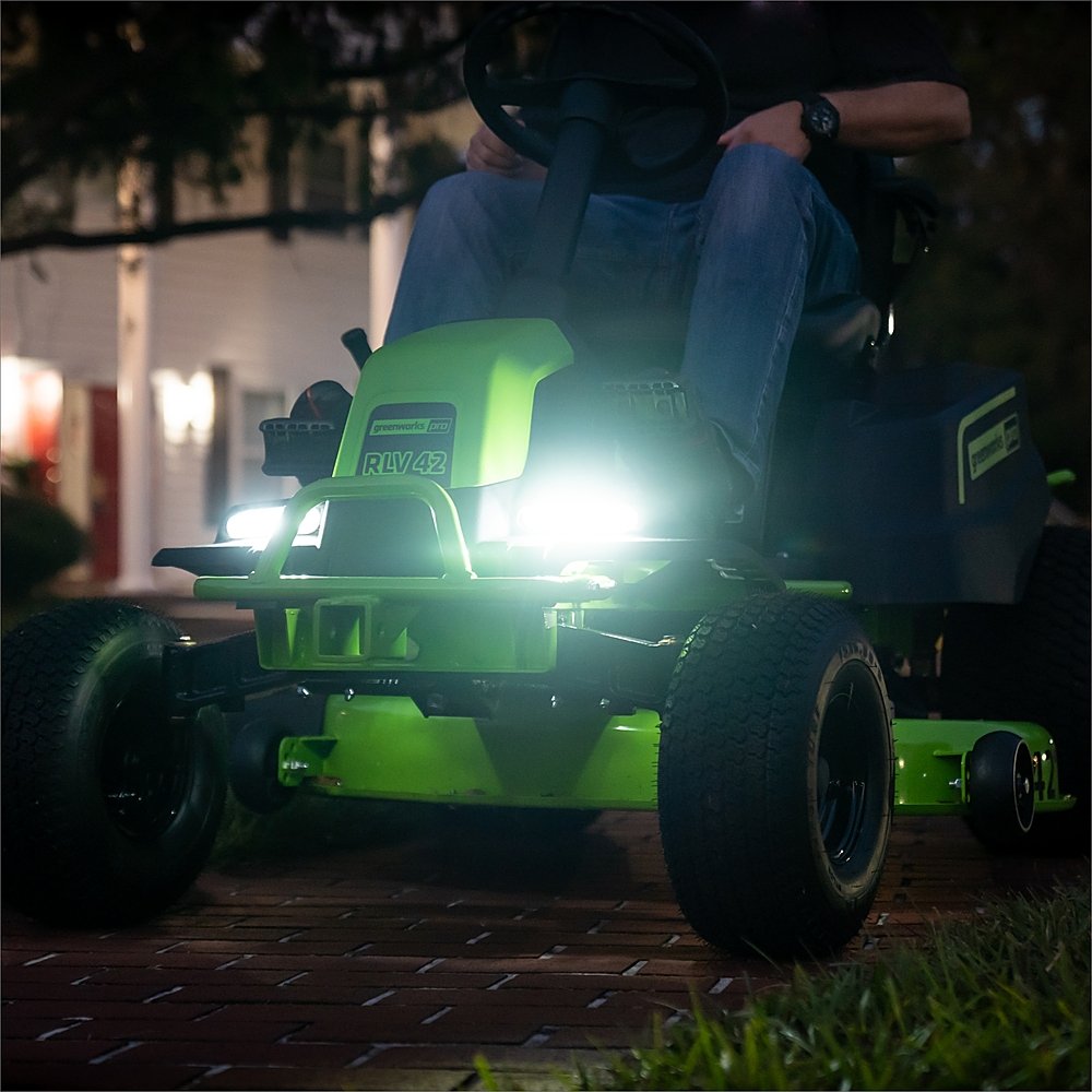 80V 42" Cordless Battery CrossoverT Riding Lawn Mower: (6) 4.0 Ah Batteries and (3) Dual-Port Turbo Chargers