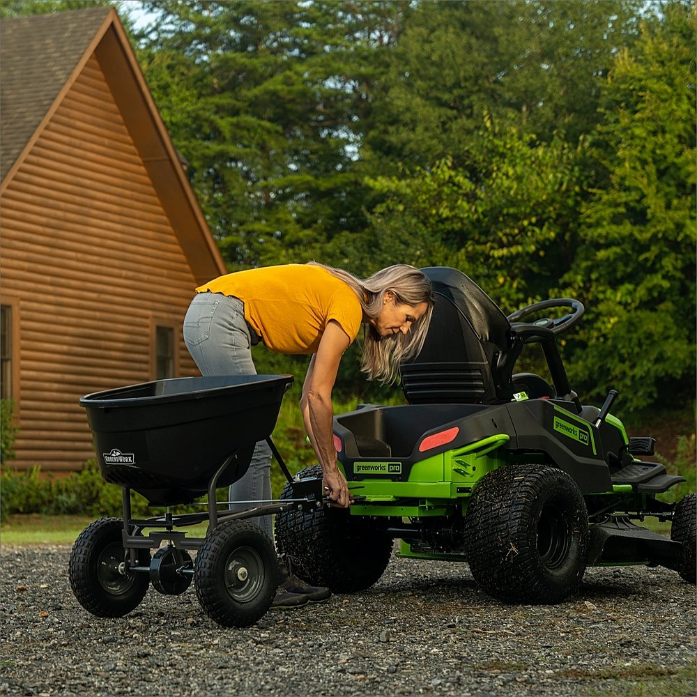 80V 42" Cordless Battery CrossoverT Riding Lawn Mower: (6) 4.0 Ah Batteries and (3) Dual-Port Turbo Chargers