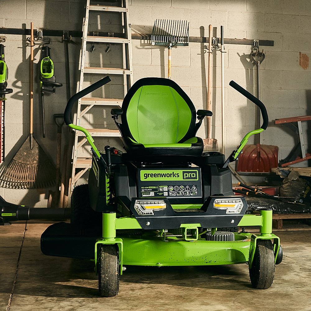 REFURBISHED 80V 42" Cordless Battery CrossoverZ Zero Turn Lawn Mower w/ Six (6) 5.0Ah Batteries and Three (3) Dual Port Turbo Chargers, CRZ4281