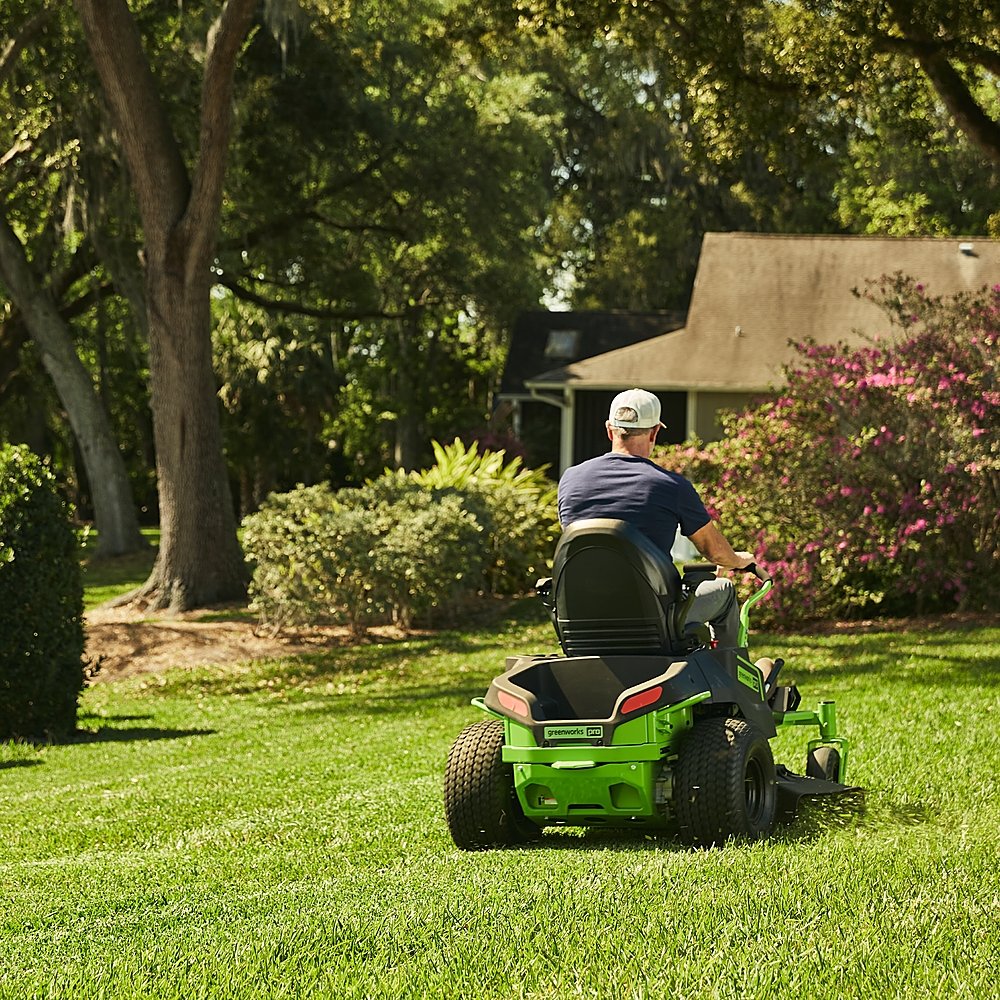 REFURBISHED 80V 42" Cordless Battery CrossoverZ Zero Turn Lawn Mower w/ Six (6) 5.0Ah Batteries and Three (3) Dual Port Turbo Chargers, CRZ4281
