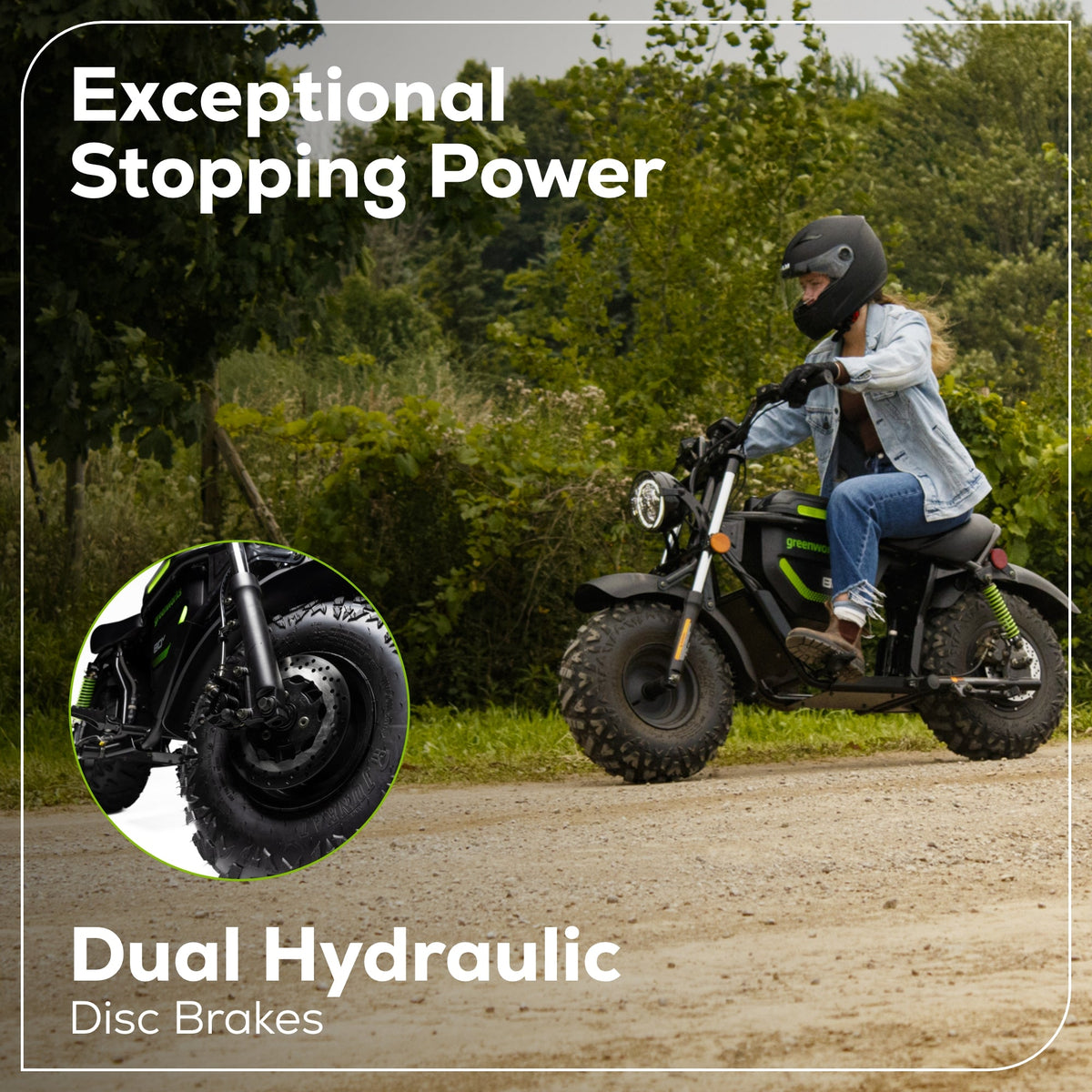 80V STEALTH Series Electric Mini-Bike: (2) 8.0 Ah Batteries and Dual-Port Rapid Charger