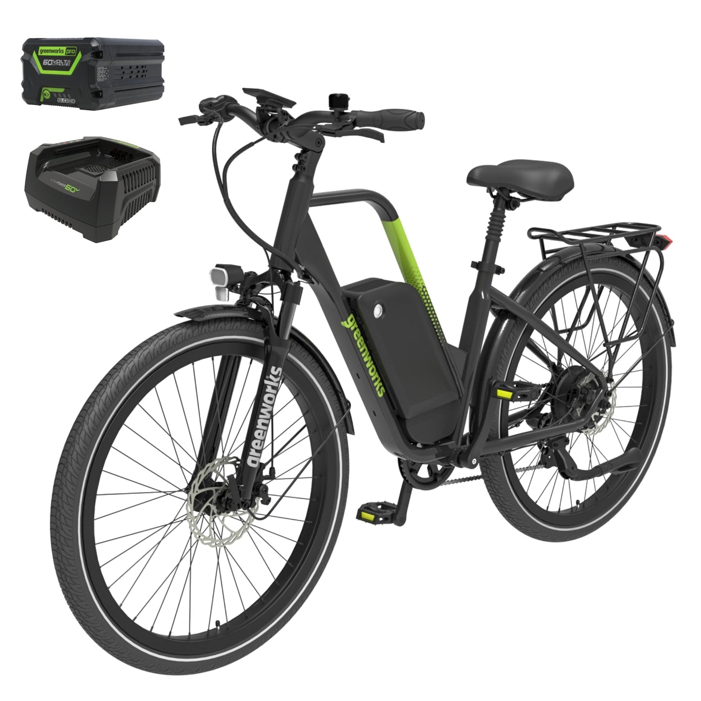 60V VENTURE Series 27.5" Electric Commuter Bike, 5Ah Battery and Charger