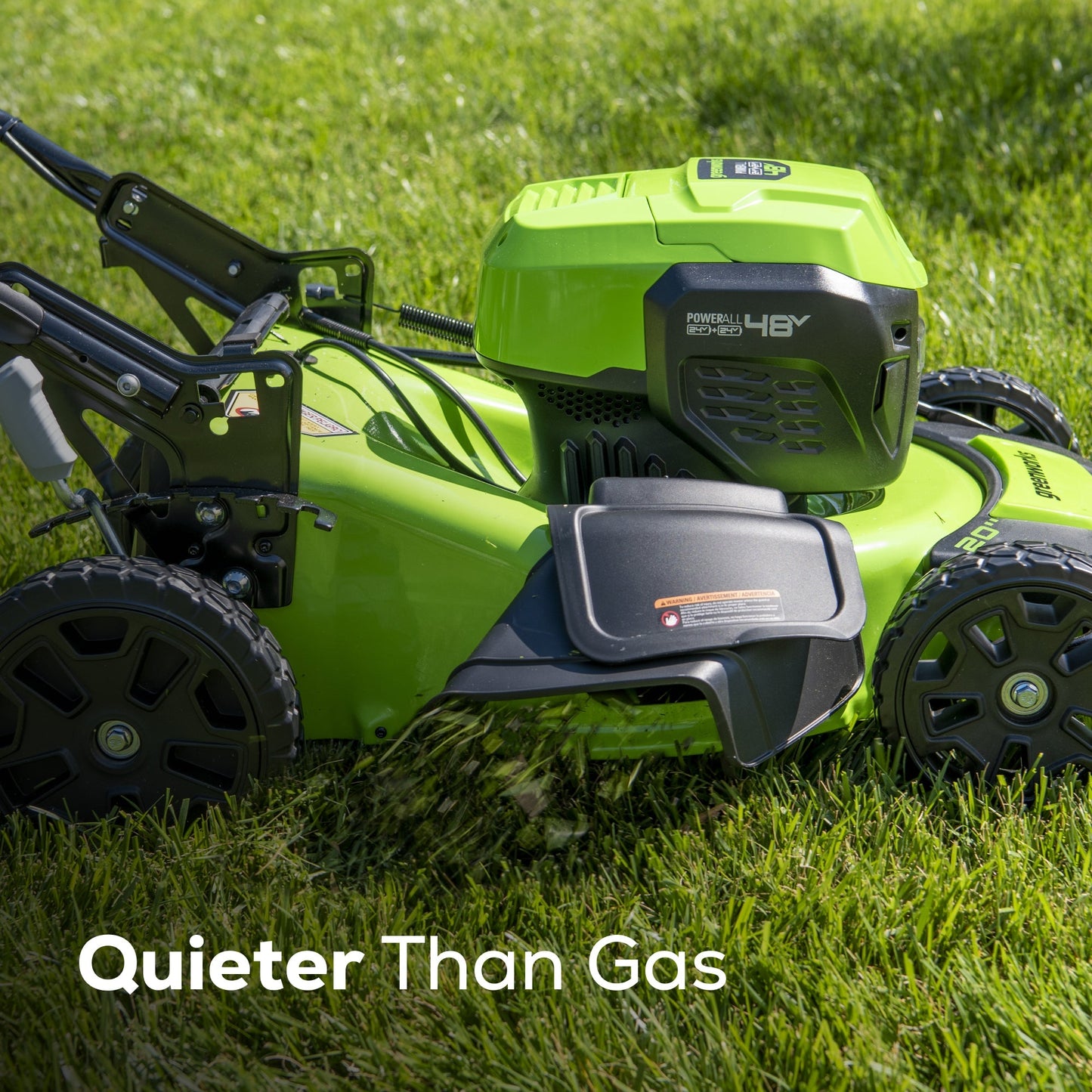 48V (24V x 2) 20" BL Cordless Battery 4-in-1 Push Mower: (4) 4.0Ah Batteries, (1) 4A Dual Port Fast Charger, (1) 20" Hi Lift Blade, LM2002