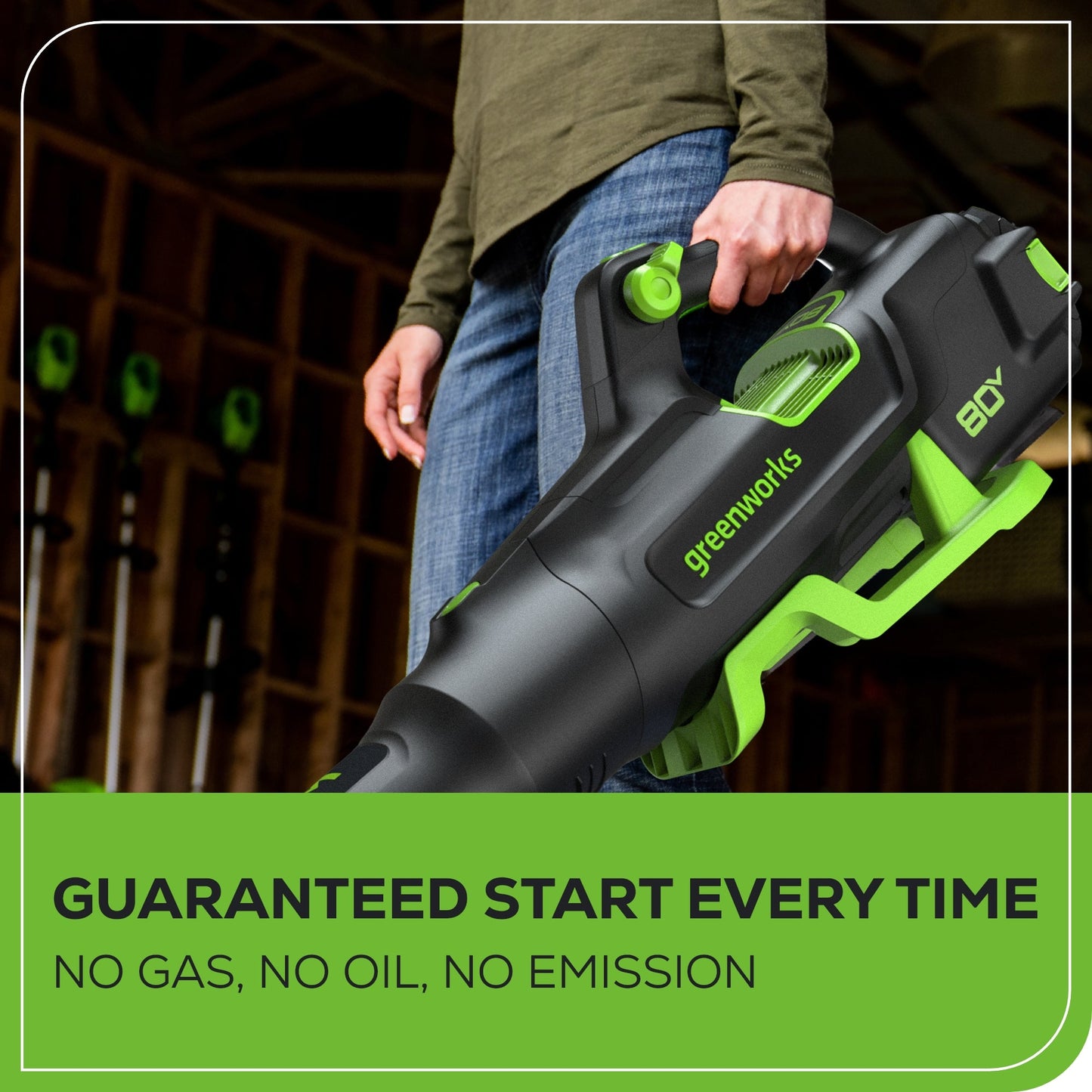 80V 770CFM Cordless Battery Blower, 4Ah Battery and Charger