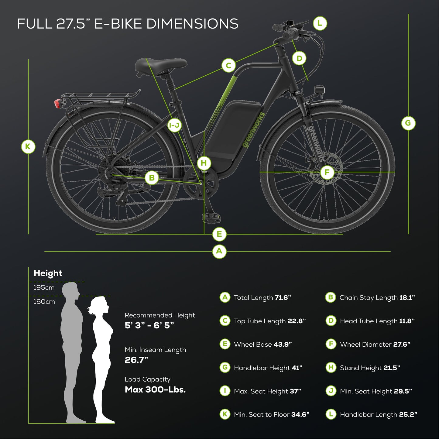 60V VENTURE Series 27.5" Electric Commuter Bike, 5Ah Battery and Charger