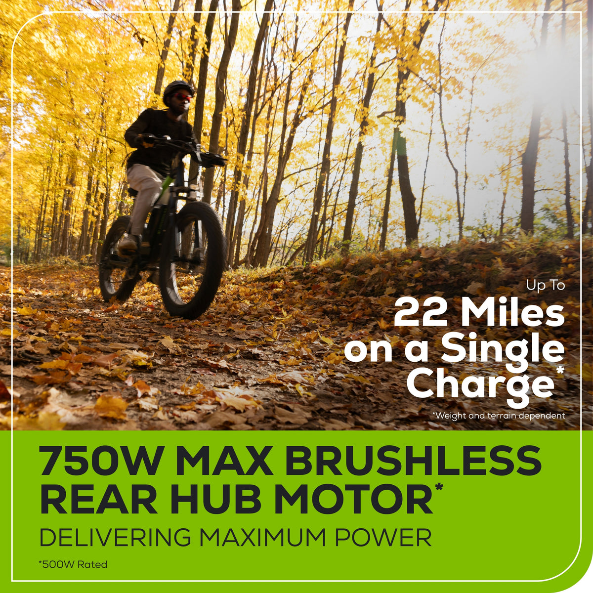 80V VENTURE Series 26" Fat Tire Electric Mountain Bike, 4Ah Battery and Charger