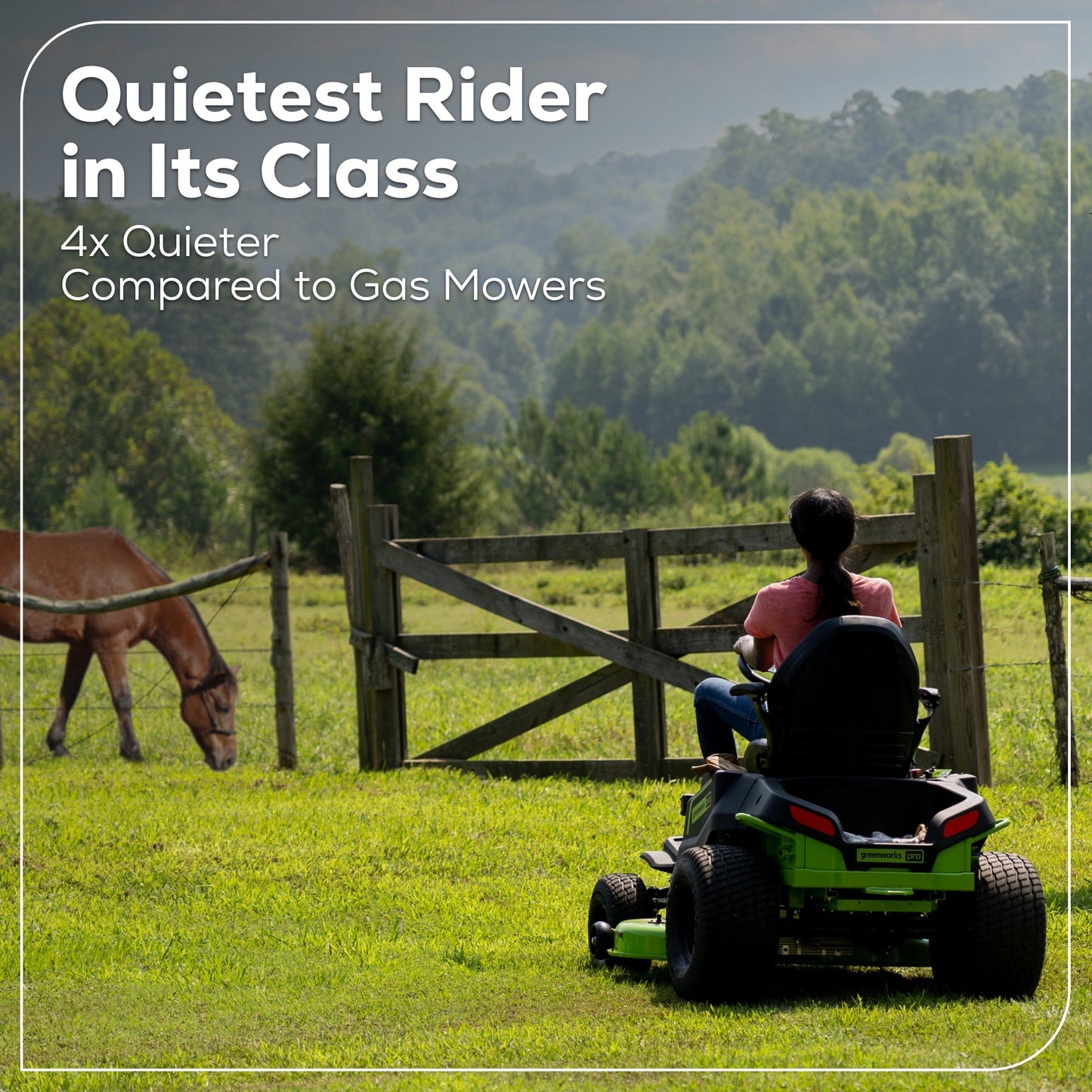RENEWED 60V 42" Cordless Battery CrossoverT Riding Lawn Mower, (4) 8.0 Ah Batteries and (2) Dual-Port Turbo Chargers, CRT4262