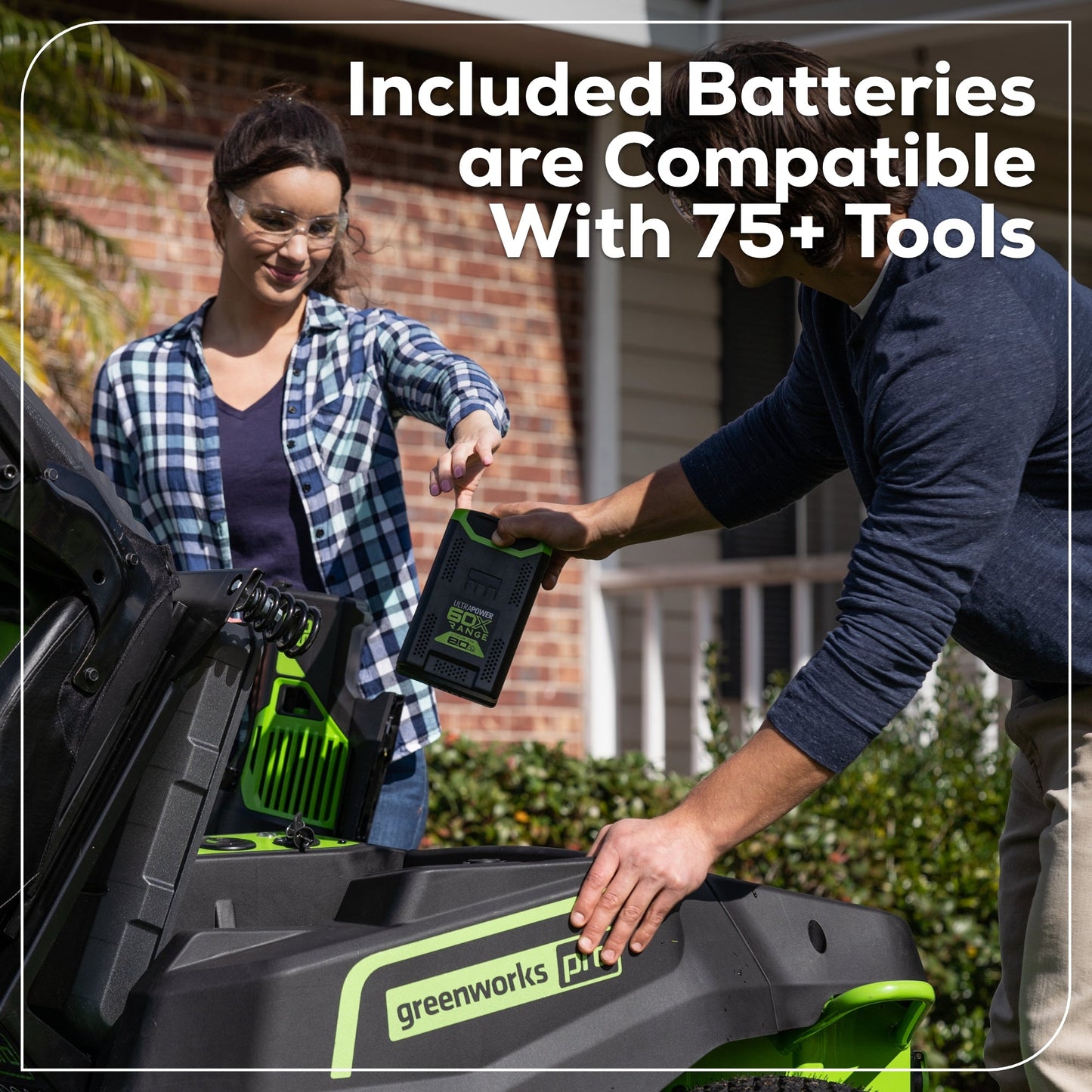 RENEWED 60V 42" Cordless Battery CrossoverT Riding Lawn Mower, (4) 8.0 Ah Batteries and (2) Dual-Port Turbo Chargers, CRT4262