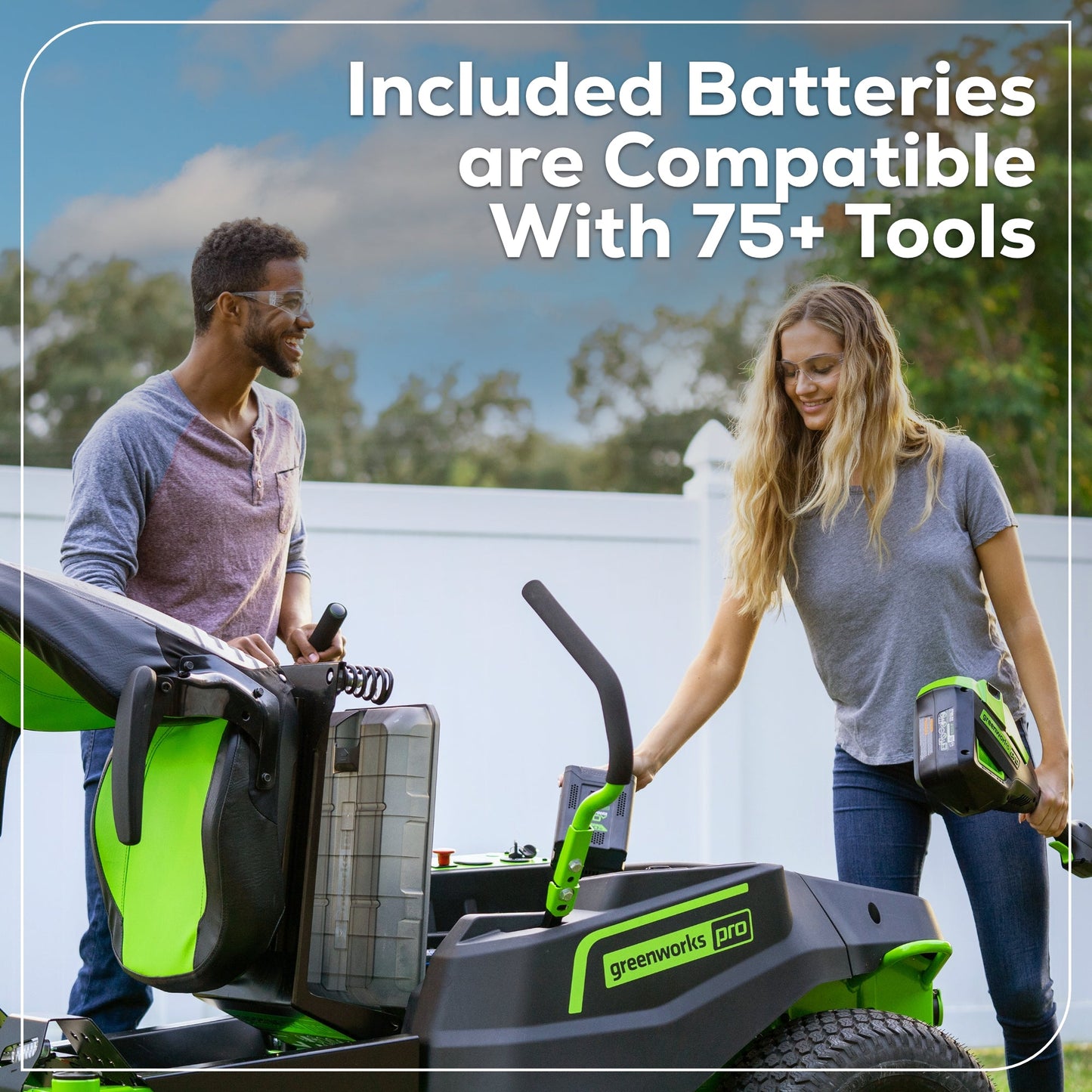 RENEWED 60V 42" Electric CrossoverZ Zero Turn Mower with (6) 8 Ah Batteries and (3) Dual-Port Turbo Chargers, CRZ4261