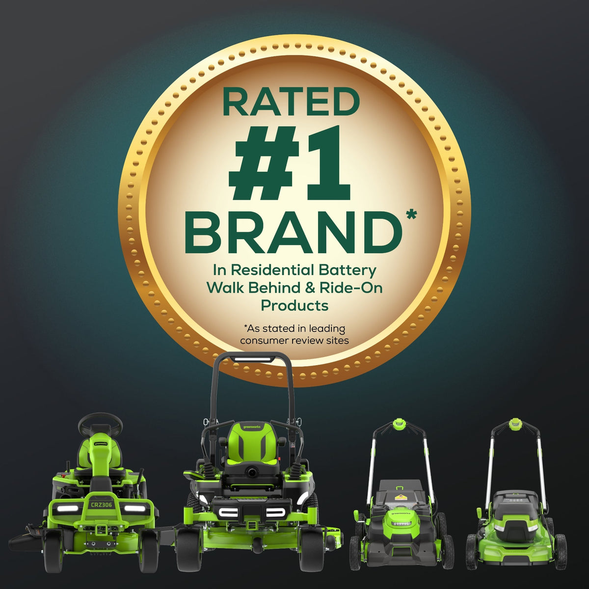 RENEWED 60V 42" Cordless Battery CrossoverT Riding Lawn Mower, (4) 8.0 Ah Batteries and (2) Dual-Port Turbo Chargers, CRT4262