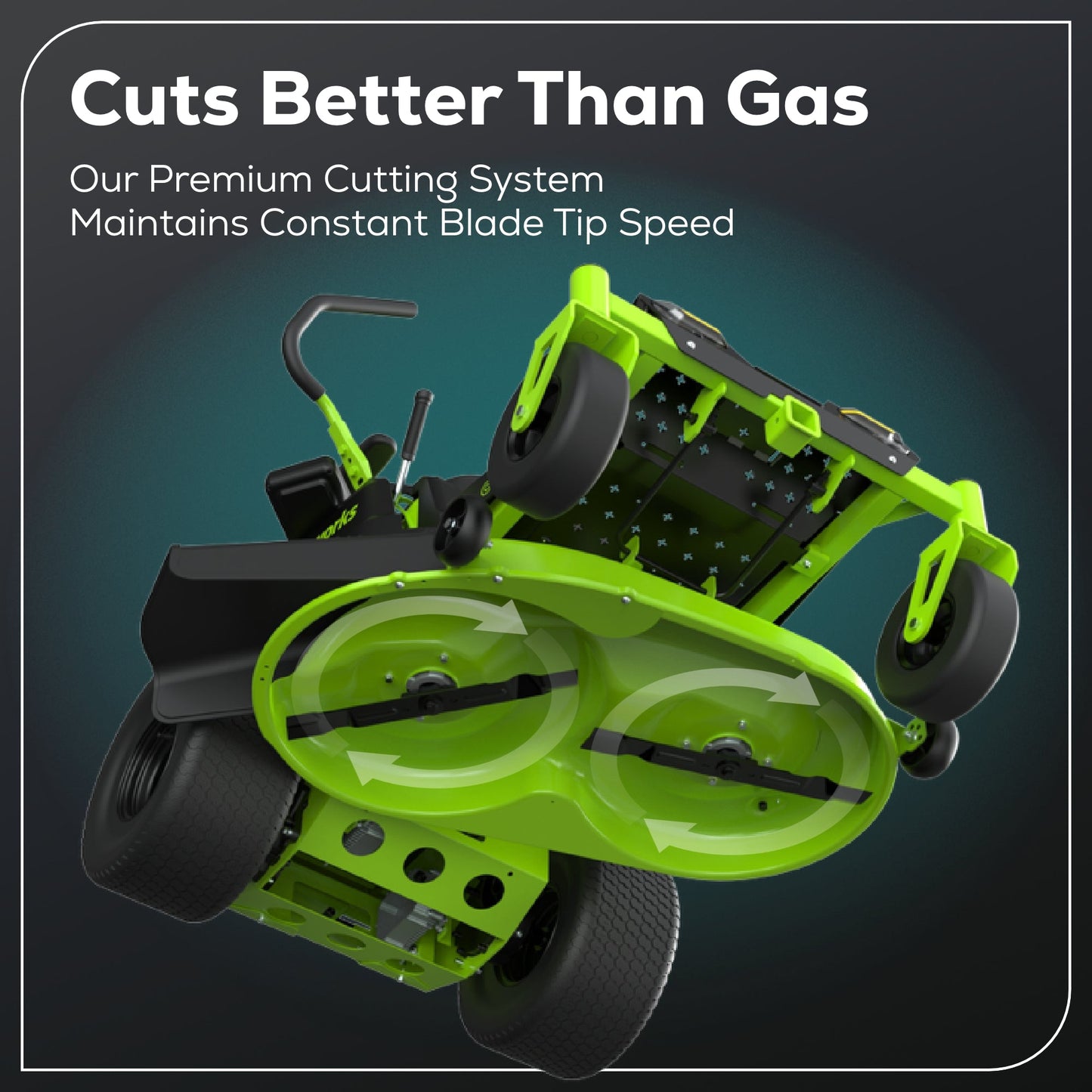 RENEWED 60V 42" Electric CrossoverZ Zero Turn Mower with (6) 8 Ah Batteries and (3) Dual-Port Turbo Chargers, CRZ4261