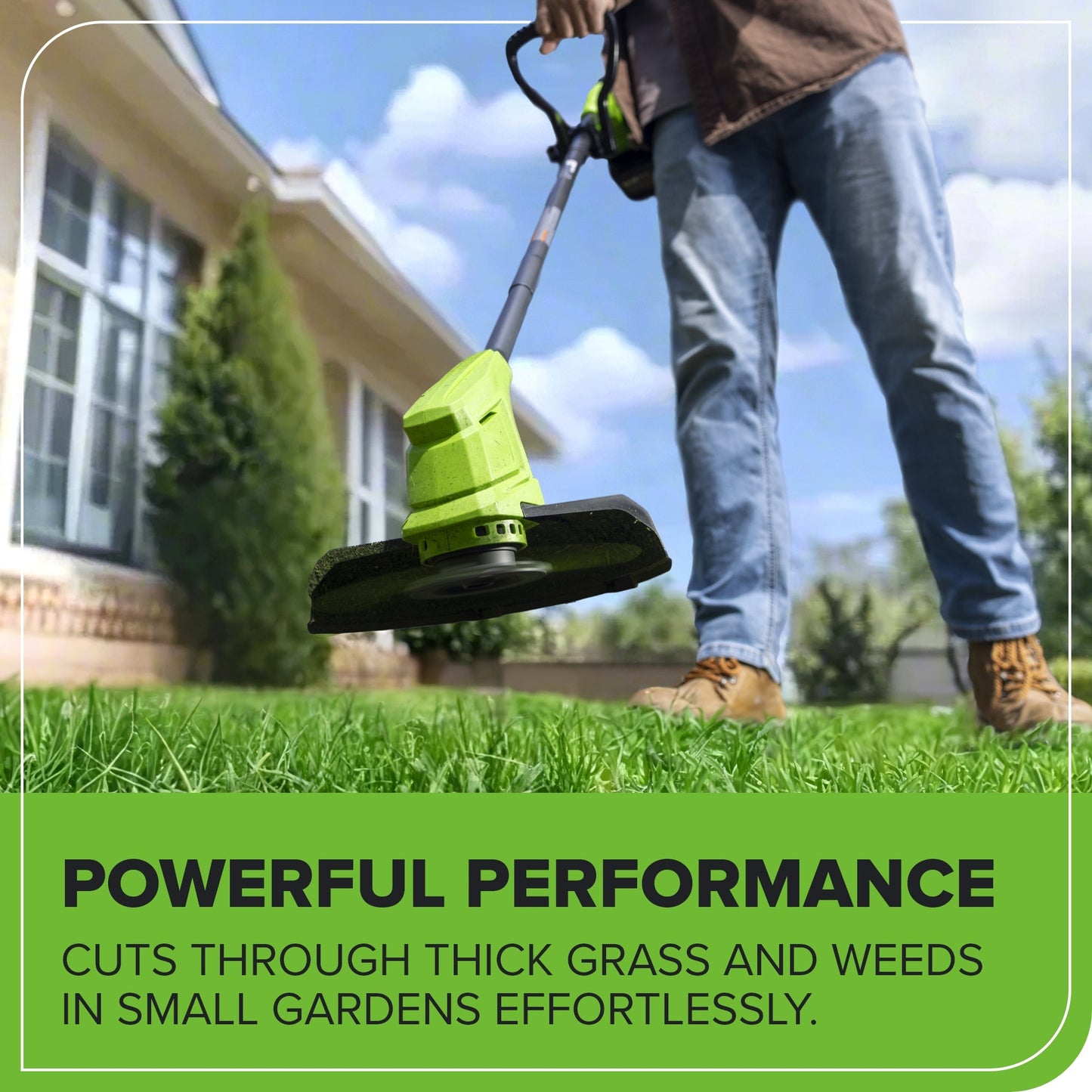 24V 10" Cordless String Trimmer (Tool Only): (20) Blades