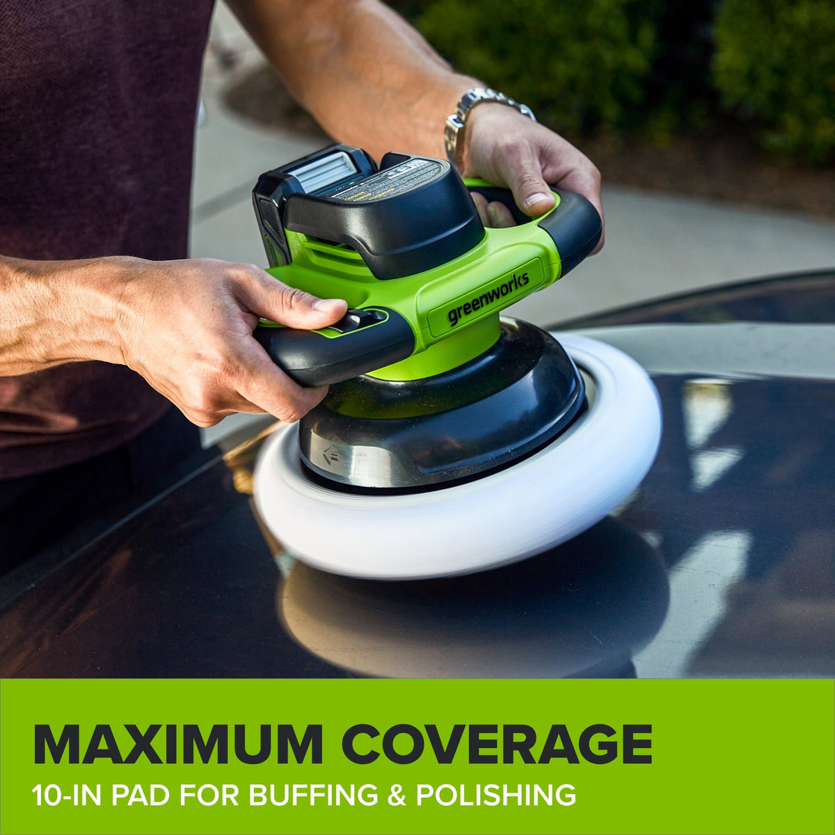 24V 10" Cordless Battery Buffer and Polisher (Tool Only)