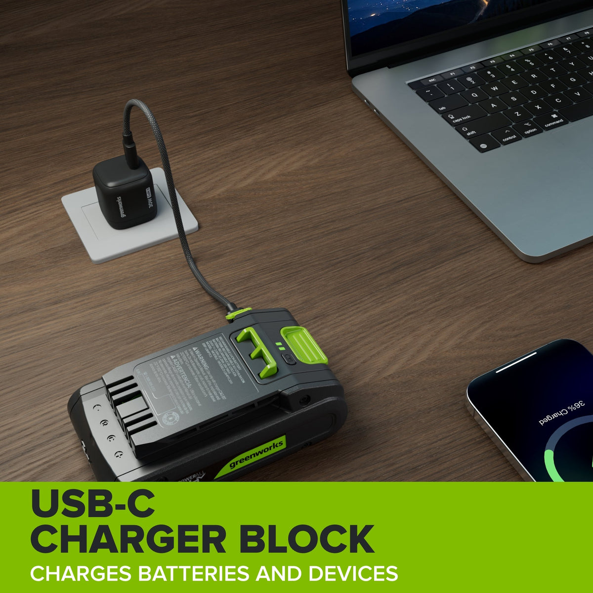 24V Cordless 280 in-lbs Drill/Driver 4PC Power Tool Combo Kit: (2) 2.0 Ah USB-C Batteries, (1) 30W USB-C Charger, (1) 3' 100W USB-C Cable and 34-Piece Accessory Sets