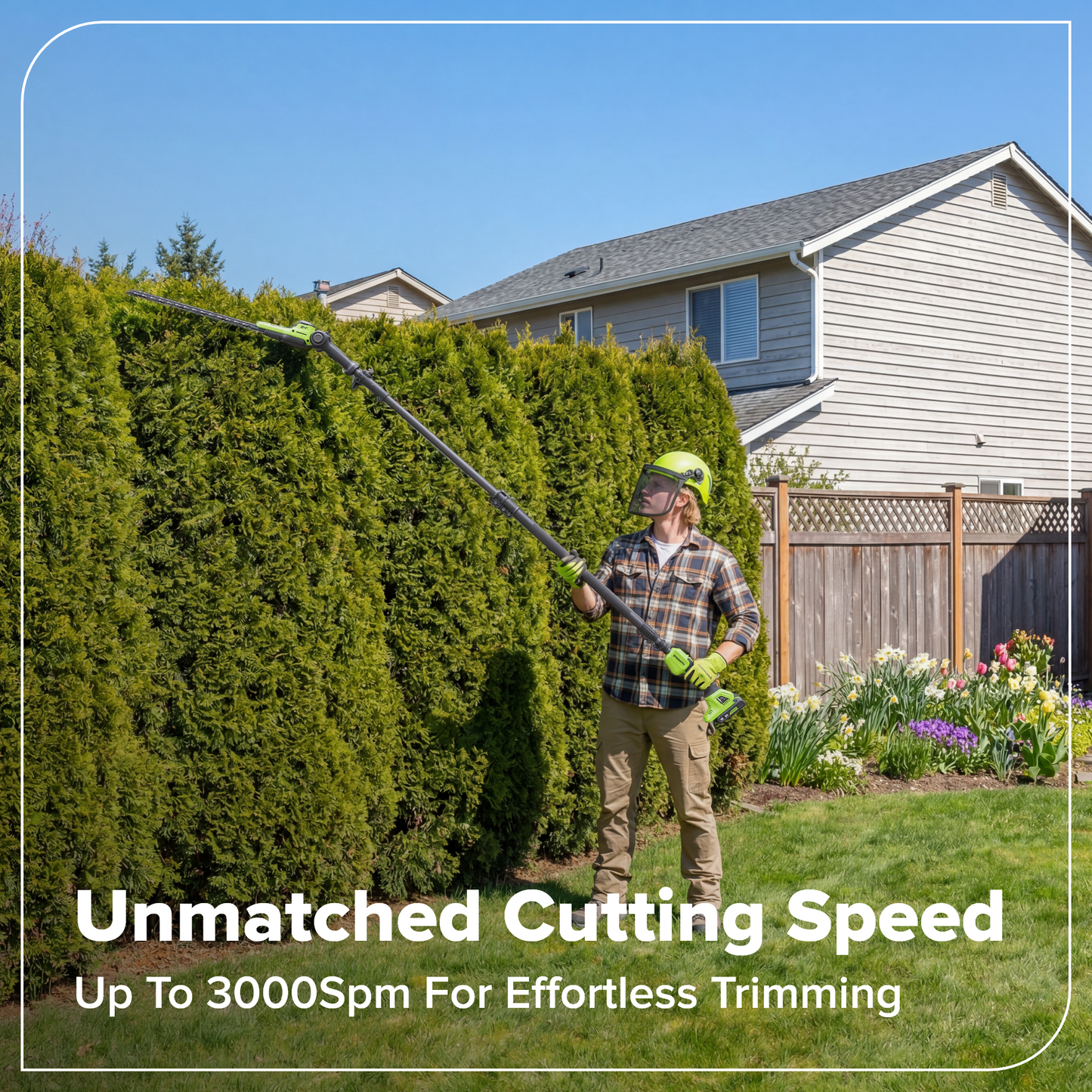 24V Brushless 8" Telescoping Pole Saw & 20" Pole Hedge Combo Kit: (1) 3.0 Ah Type-C Battery & 65W Charger with 3.3-Ft. Cable