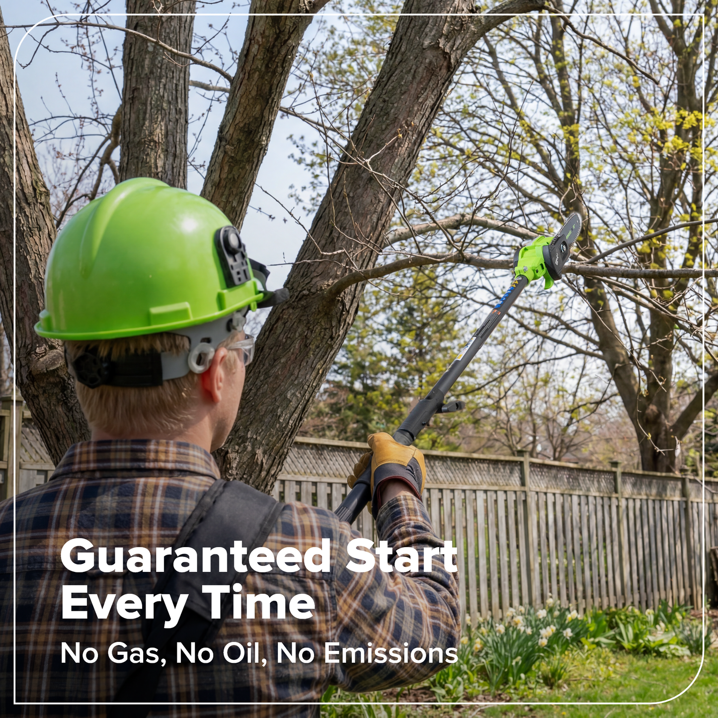 24V Brushless 8" Telescoping Pole Saw & 20" Pole Hedge Combo Kit: (1) 3.0 Ah Type-C Battery & 65W Charger with 3.3-Ft. Cable