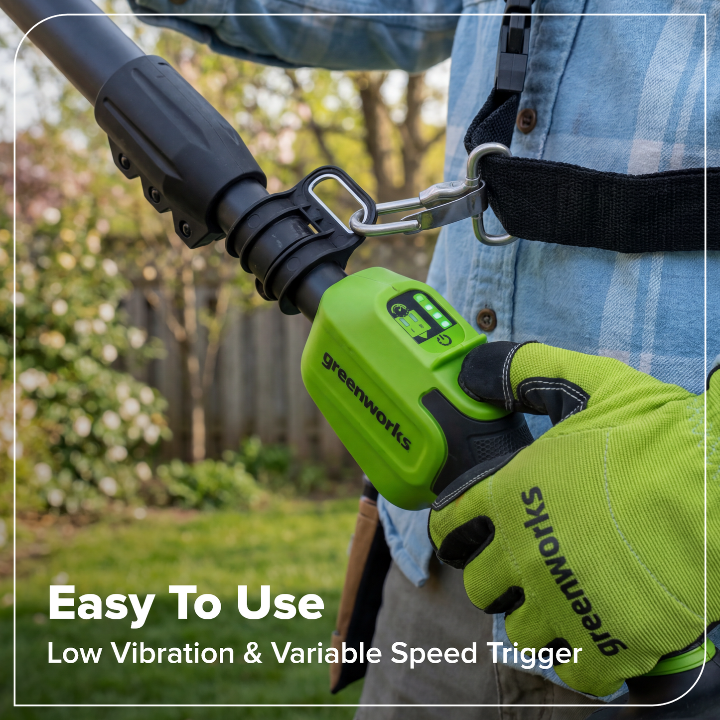24V Brushless 8" Telescoping Pole Saw & 20" Pole Hedge Combo Kit: (1) 3.0 Ah Type-C Battery & 65W Charger with 3.3-Ft. Cable