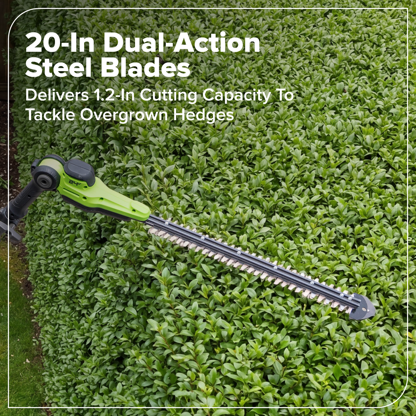 24V Brushless 8" Telescoping Pole Saw & 20" Pole Hedge Combo Kit: (1) 3.0 Ah Type-C Battery & 65W Charger with 3.3-Ft. Cable