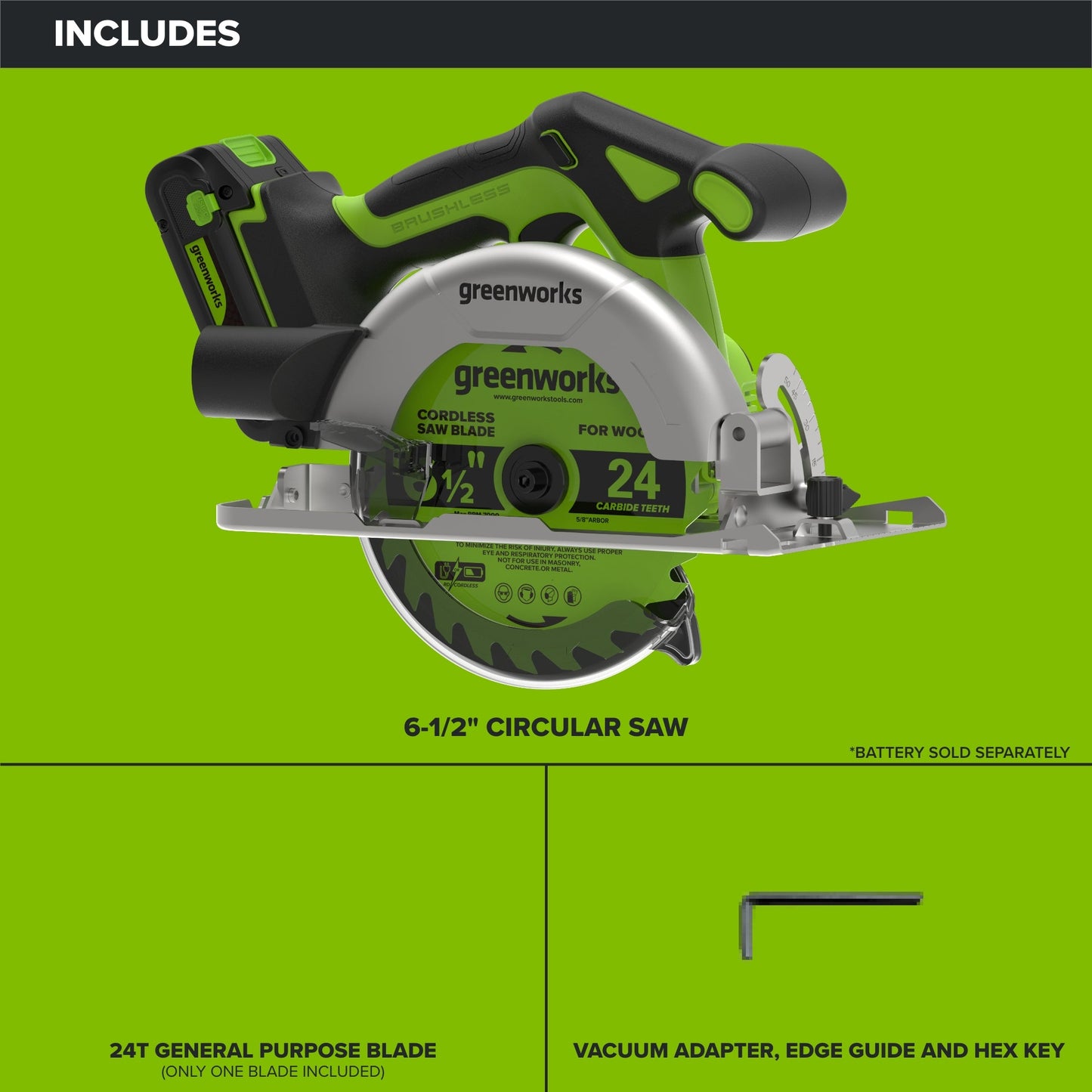 24V PowerAll 3-Tool Combo Kit w/ 3/8" Drill, 6-1/2" Circular Saw & Oscillating Multi-Tool: (1) 2.0Ah USB-C Battery, (1) 30W USB-C Charger, (1) 3' 100W USB-C Cable