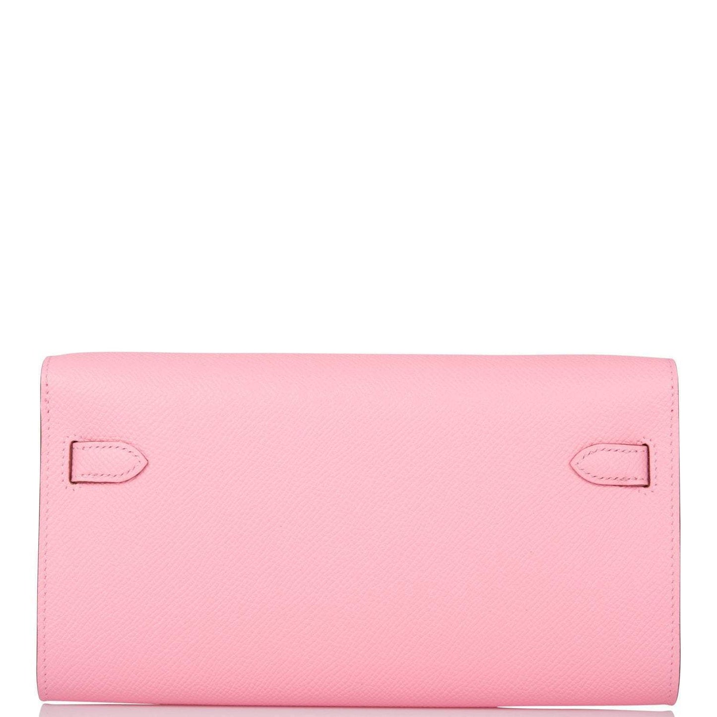 Hermes Rose Confetti Epsom Kelly Wallet To Go Palladium Hardware