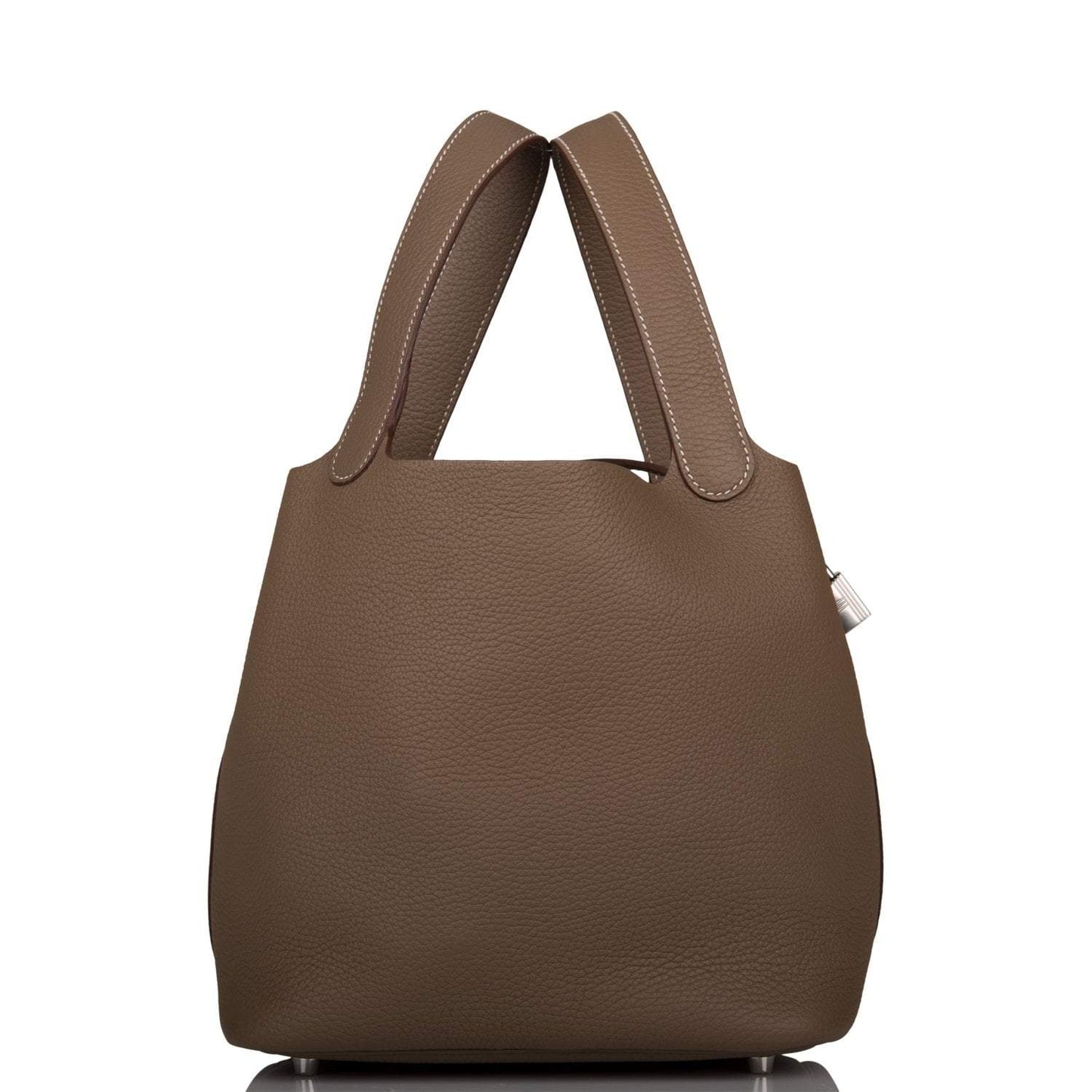 Hermes Etoupe Clemence Picotin Lock 22cm Palladium Hardware