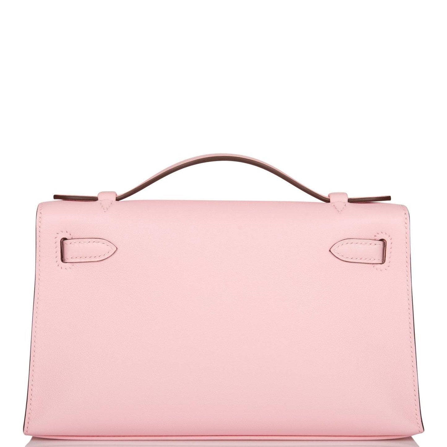 Hermes Rose Sakura Swift Mini Kelly Pochette Palladium Hardware