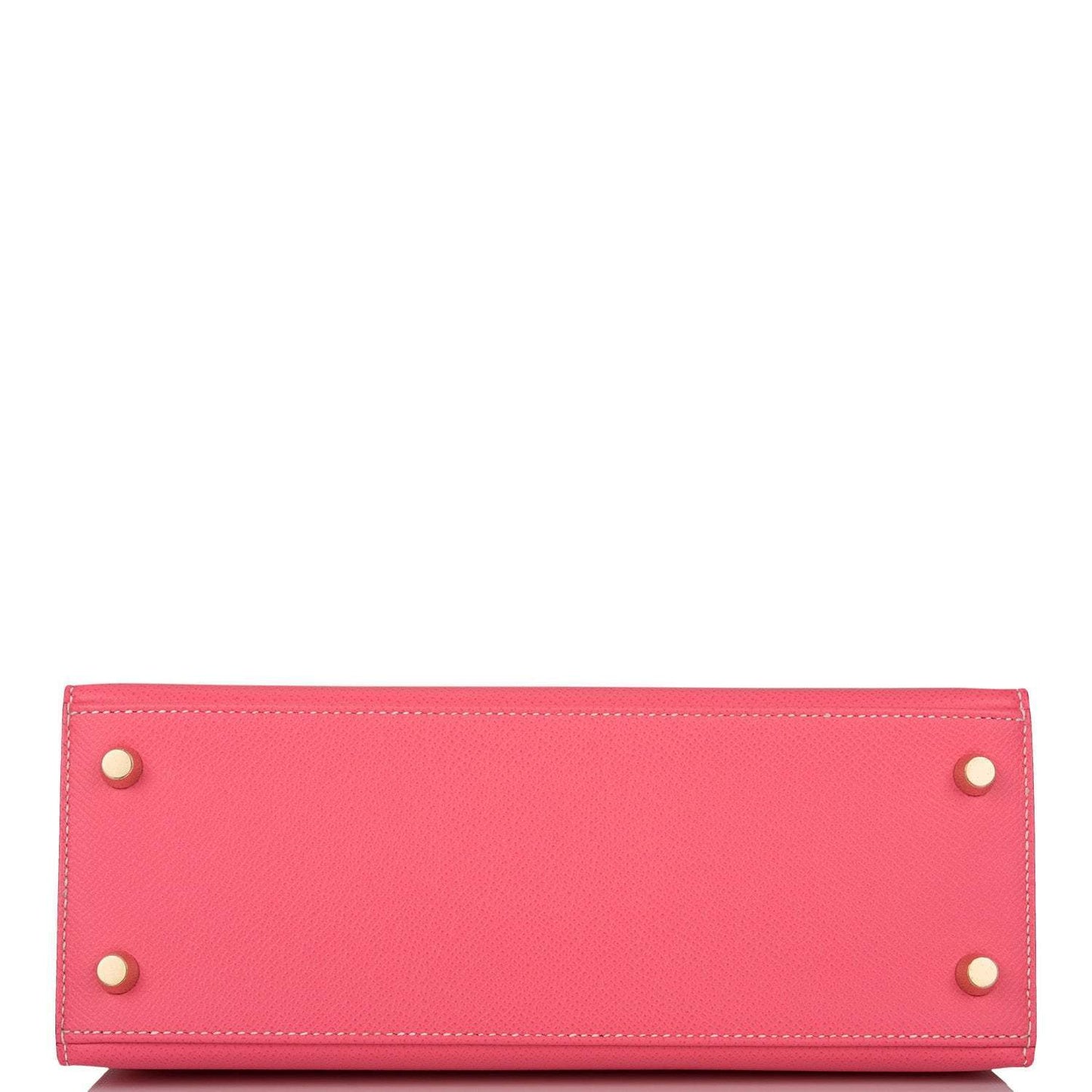Hermes Kelly 25cm Bi-Color Rose Azalee and Craie Epsom Sellier Brushed Gold Hardware