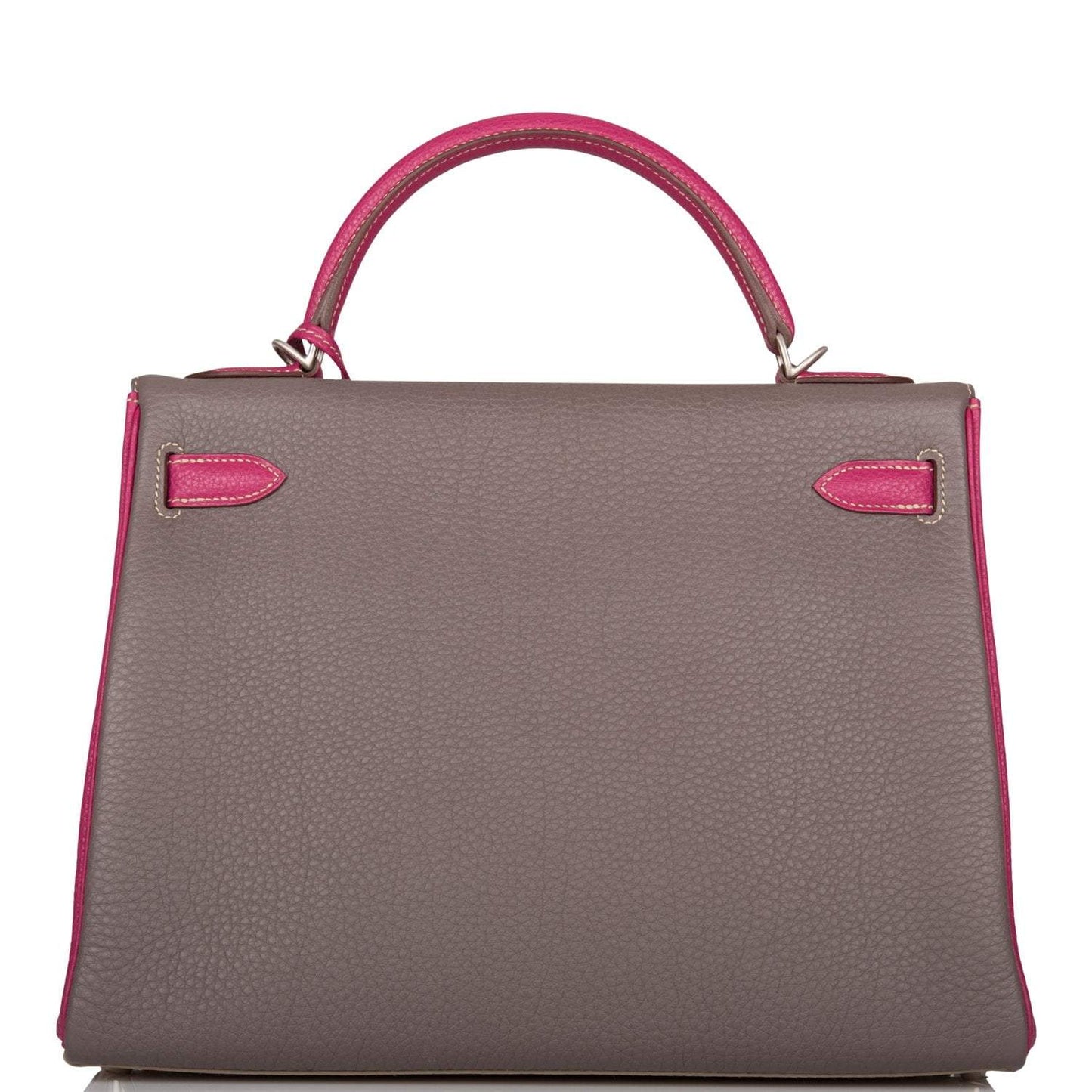 Hermes Kelly Retourne 32 Tosca, Gris Tourterelle and Etain Togo Brushed Palladium Hardware