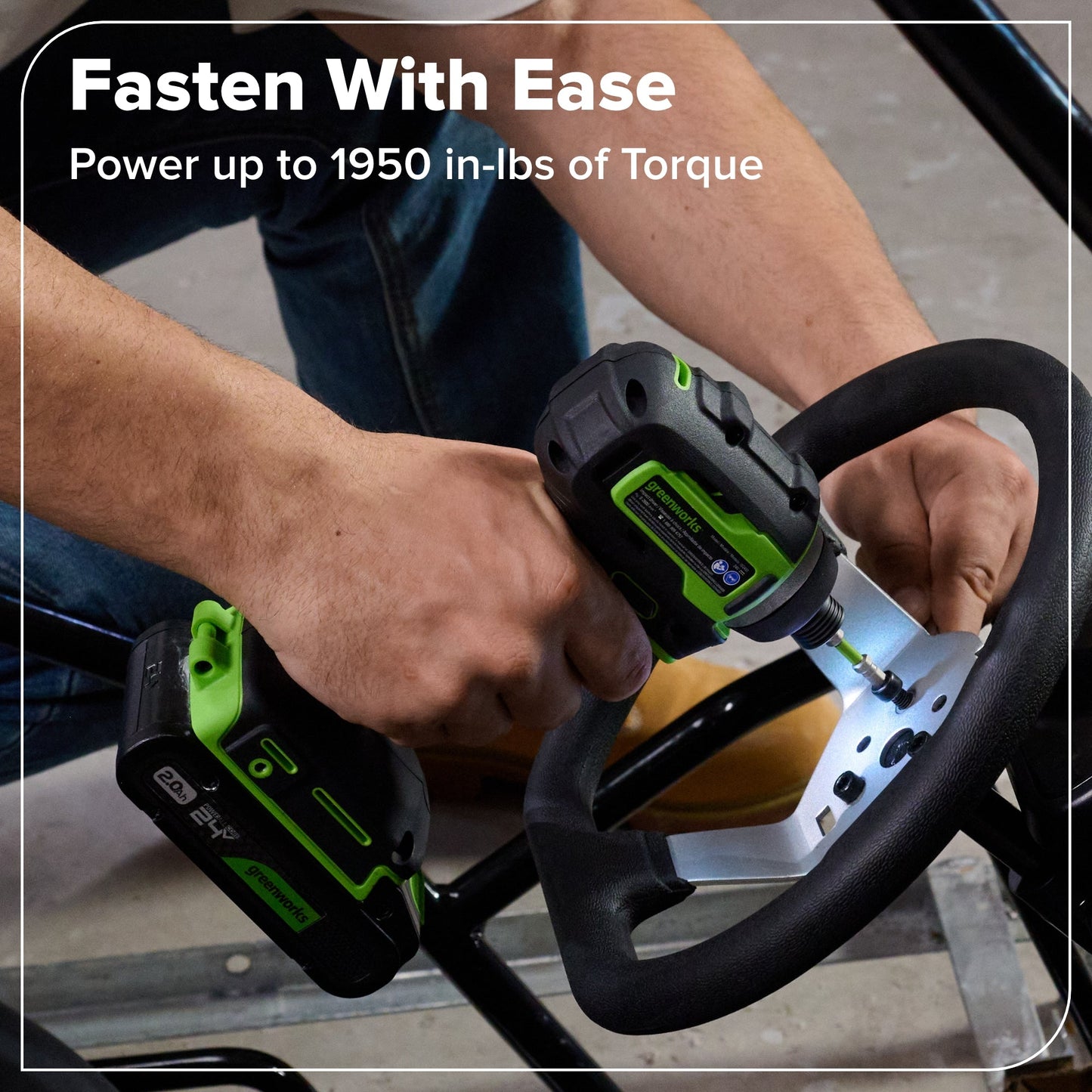 24V 1/4" 1950 in/lbs Brushless Impact Driver Premium Kit: (1) 2.0 Ah Battery, (1) 30W Charger & Cable and 23-piece Accessory Sets