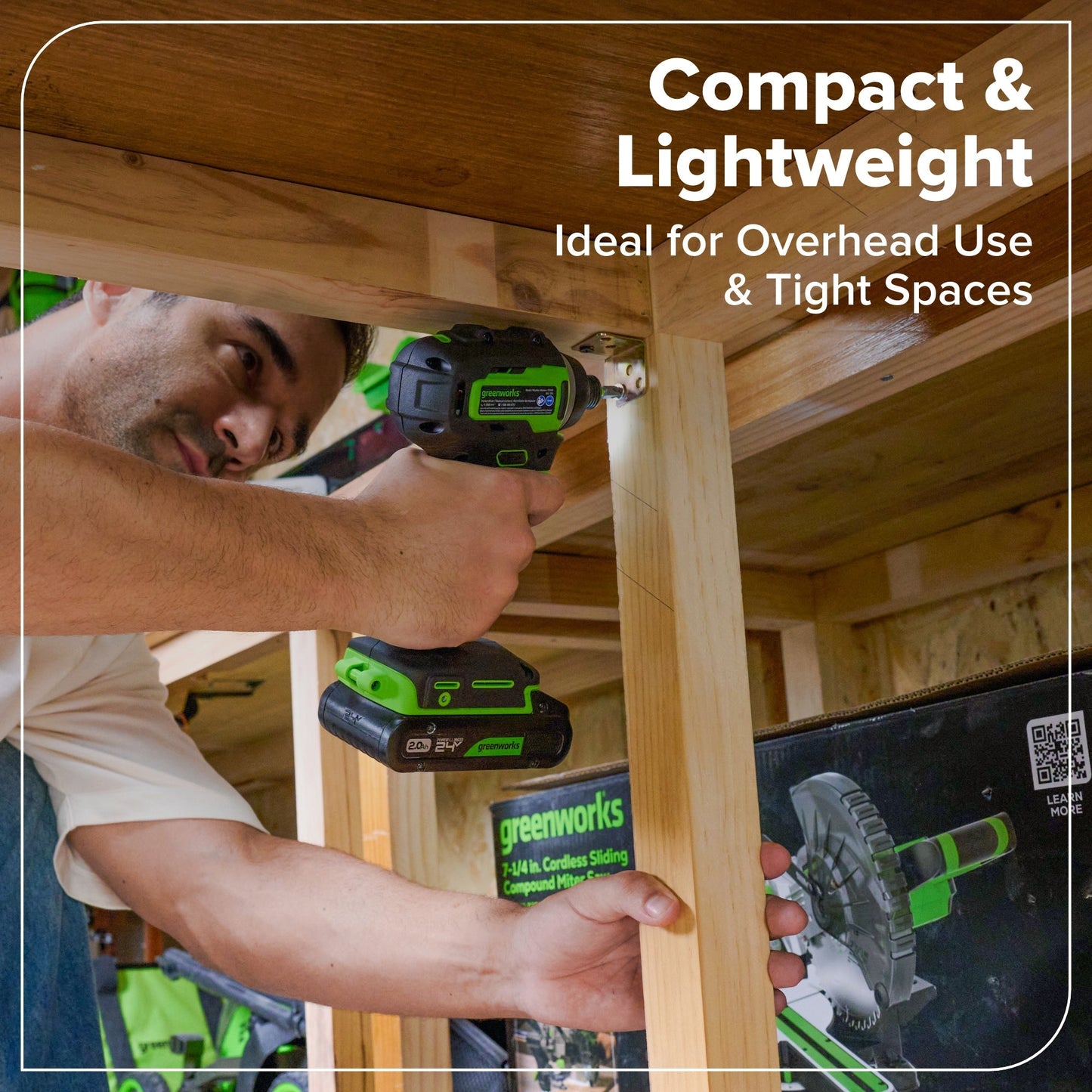 24V 1/4" 1950 in/lbs Brushless Impact Driver Premium Kit: (1) 2.0 Ah Battery, (1) 30W Charger & Cable and 23-piece Accessory Sets