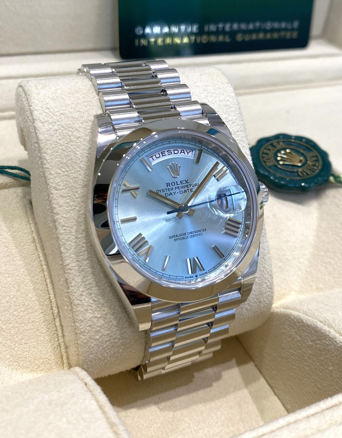 2021 Rolex Platinum Day-Date 40 228206