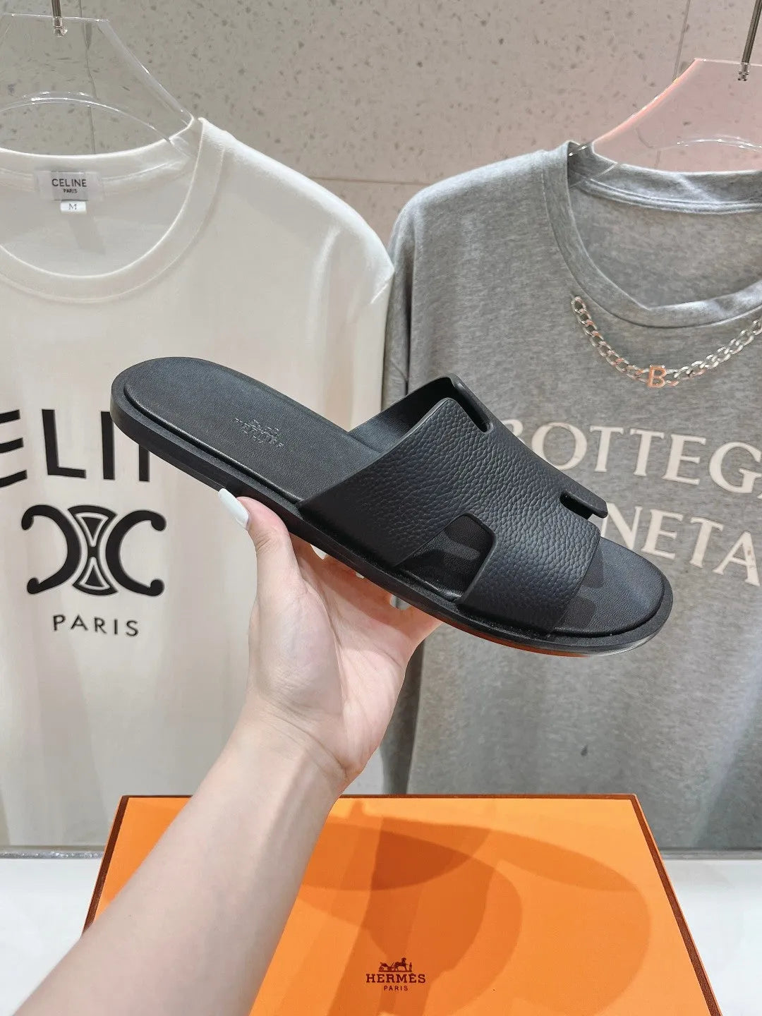 izmir sandal black lambskin