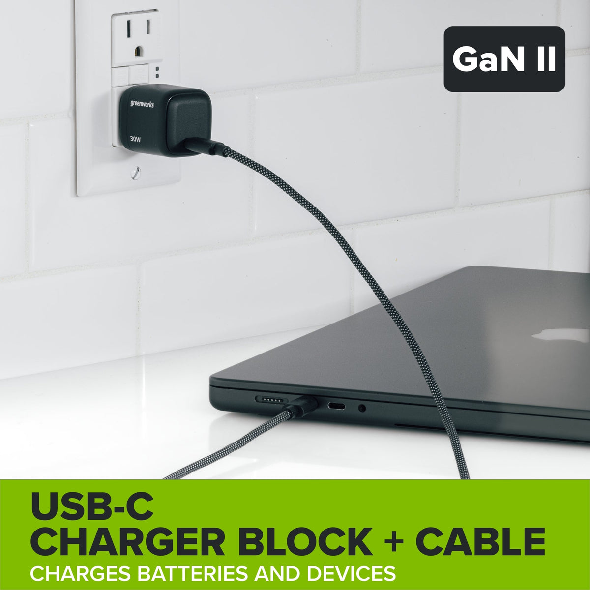 24V PowerAll Battery and Charger Kit, with 2.0 Ah Battery, 30W USB-C Charging Block, and Cable
