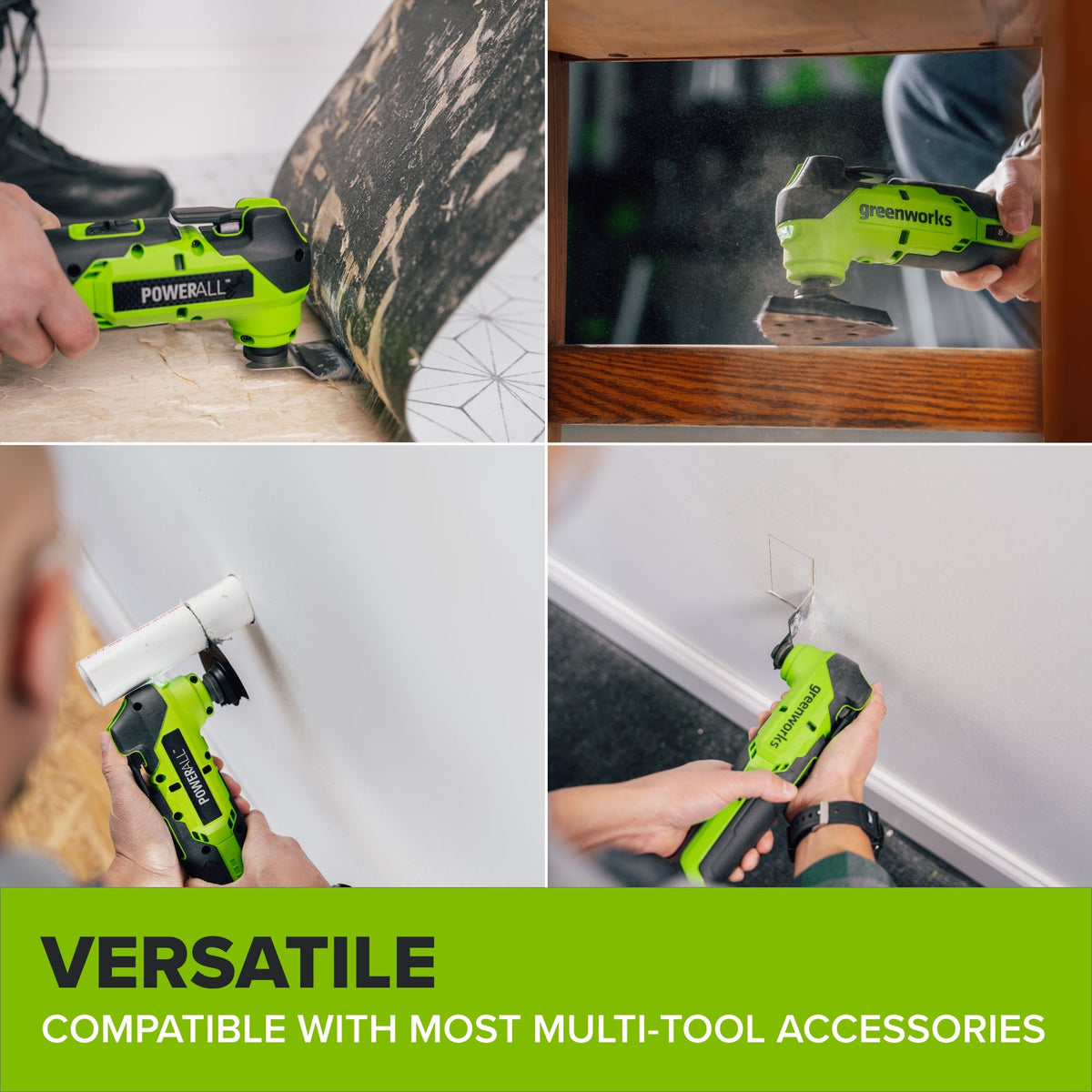 24V PowerAll 3.2° Oscillating Multi-Tool Kit with 3 Blades & 10-Piece Sanding Set