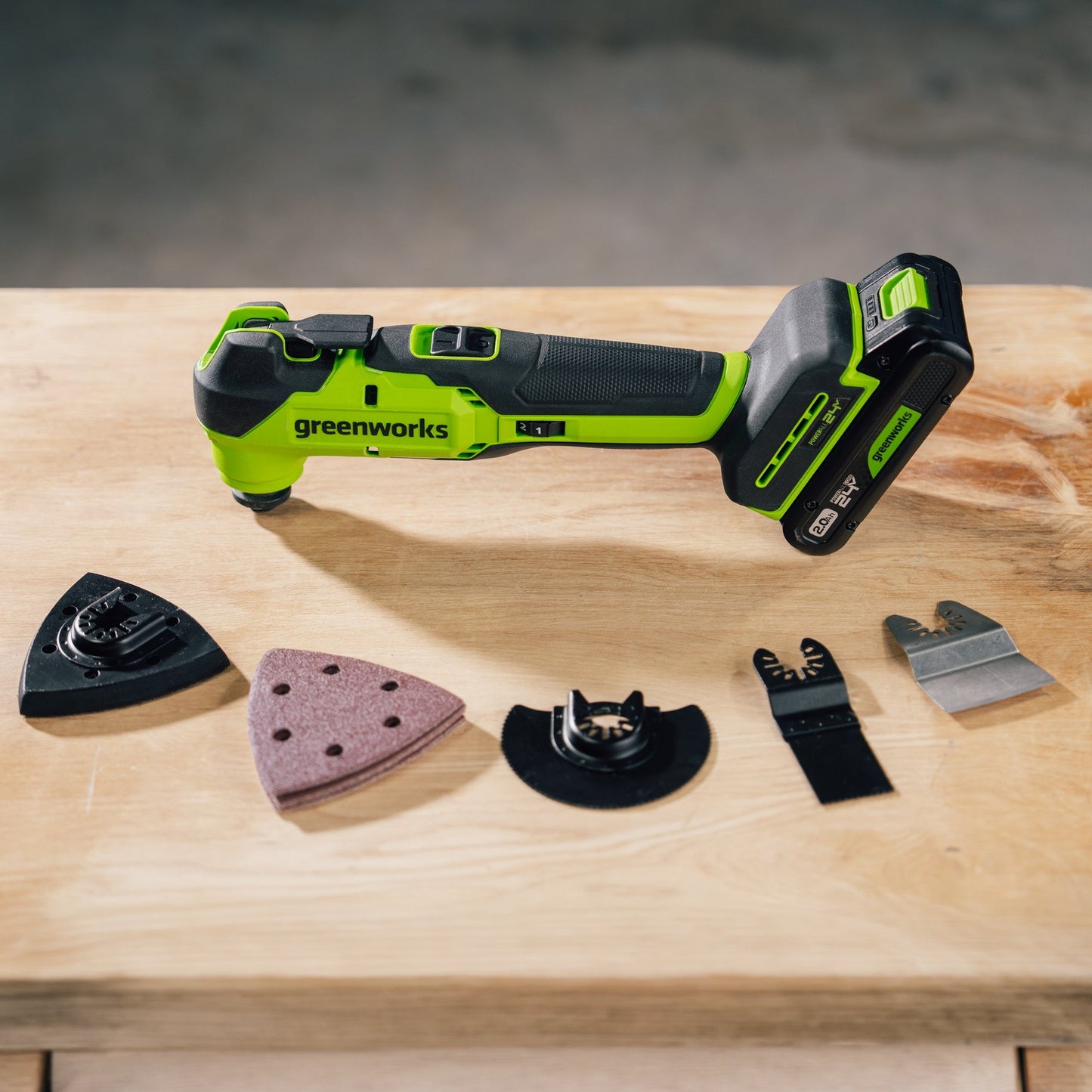 24V PowerAll Brushless 5-Tool Combo Kit: (2) 2.0 Ah USB-C Batteries, 30W USB-C Charger Block, and 3' 100W USB-C Cable