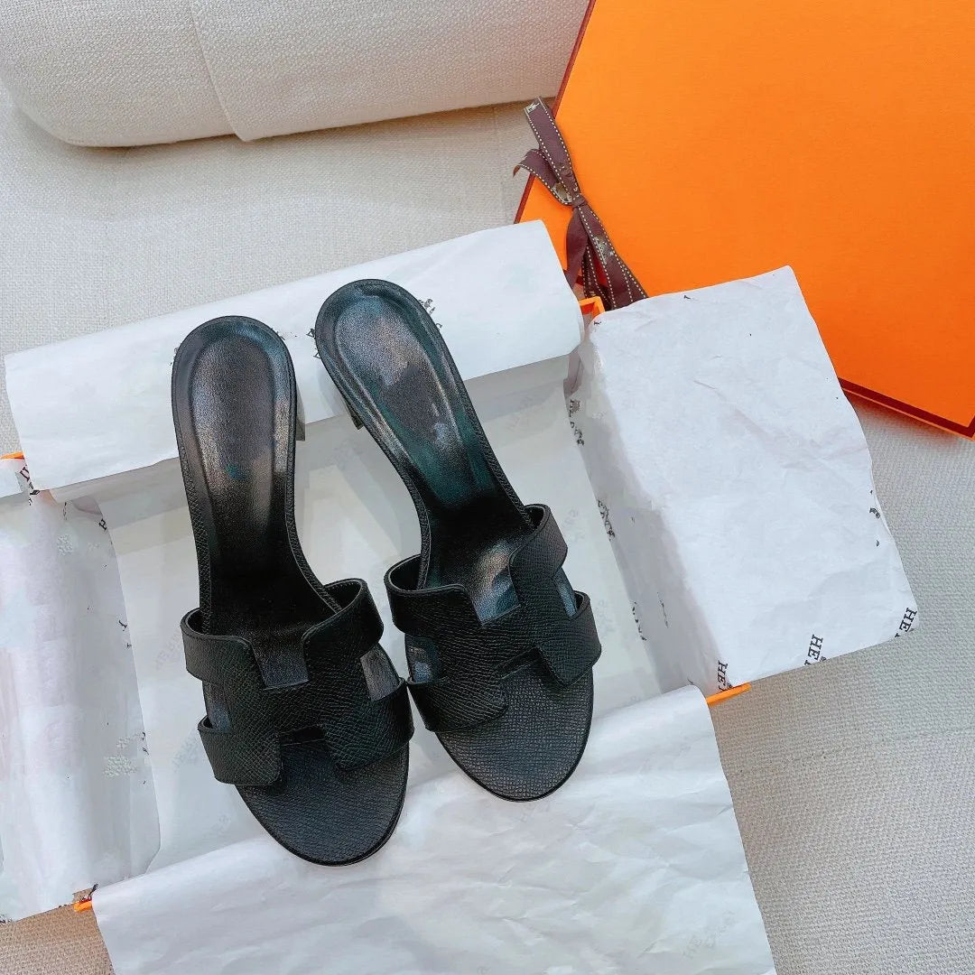 oasis sandal epsom calfskin black
