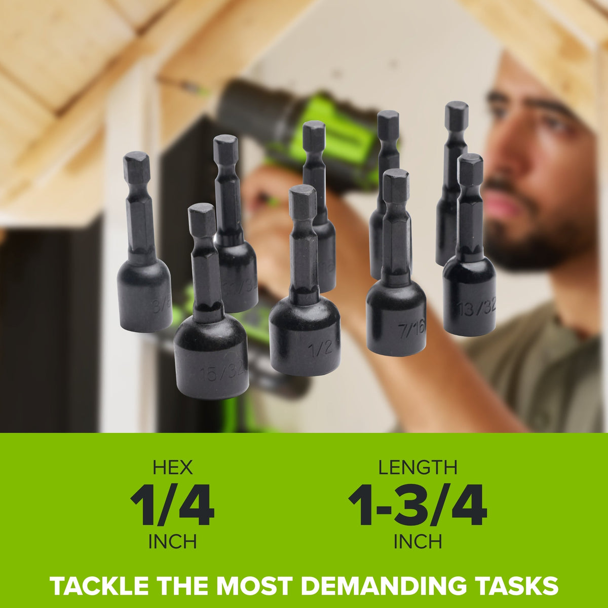 24V 1/4" 1950 in/lbs Brushless Impact Driver Premium Kit: (1) 2.0 Ah Battery, (1) 30W Charger & Cable and 23-piece Accessory Sets