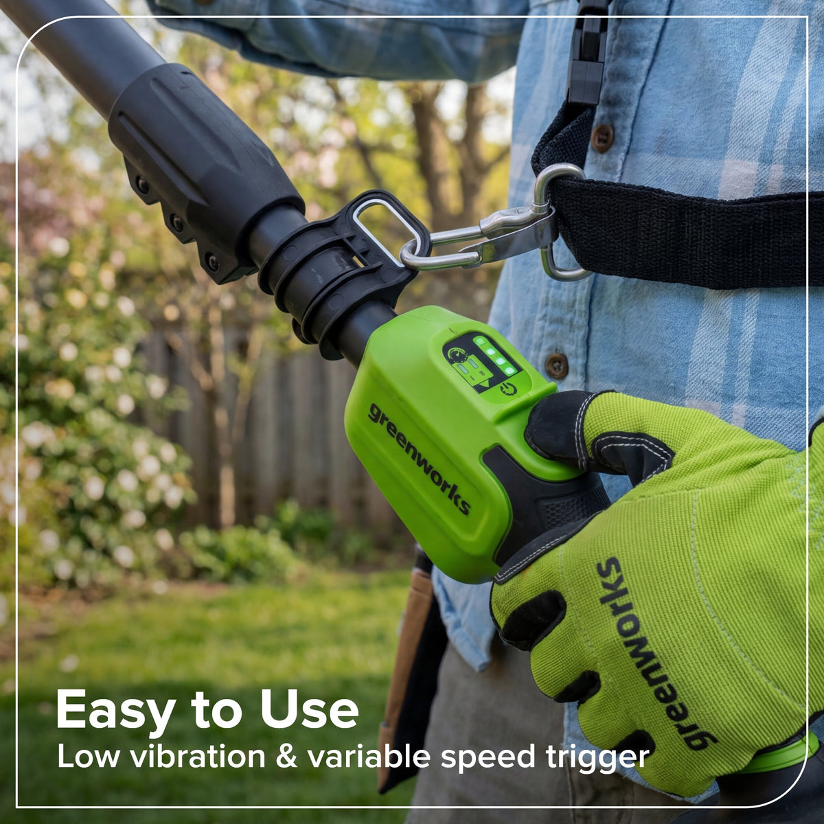 24V 8" Cordless Battery Telescope Pole Saw+Bag (Tool Only)