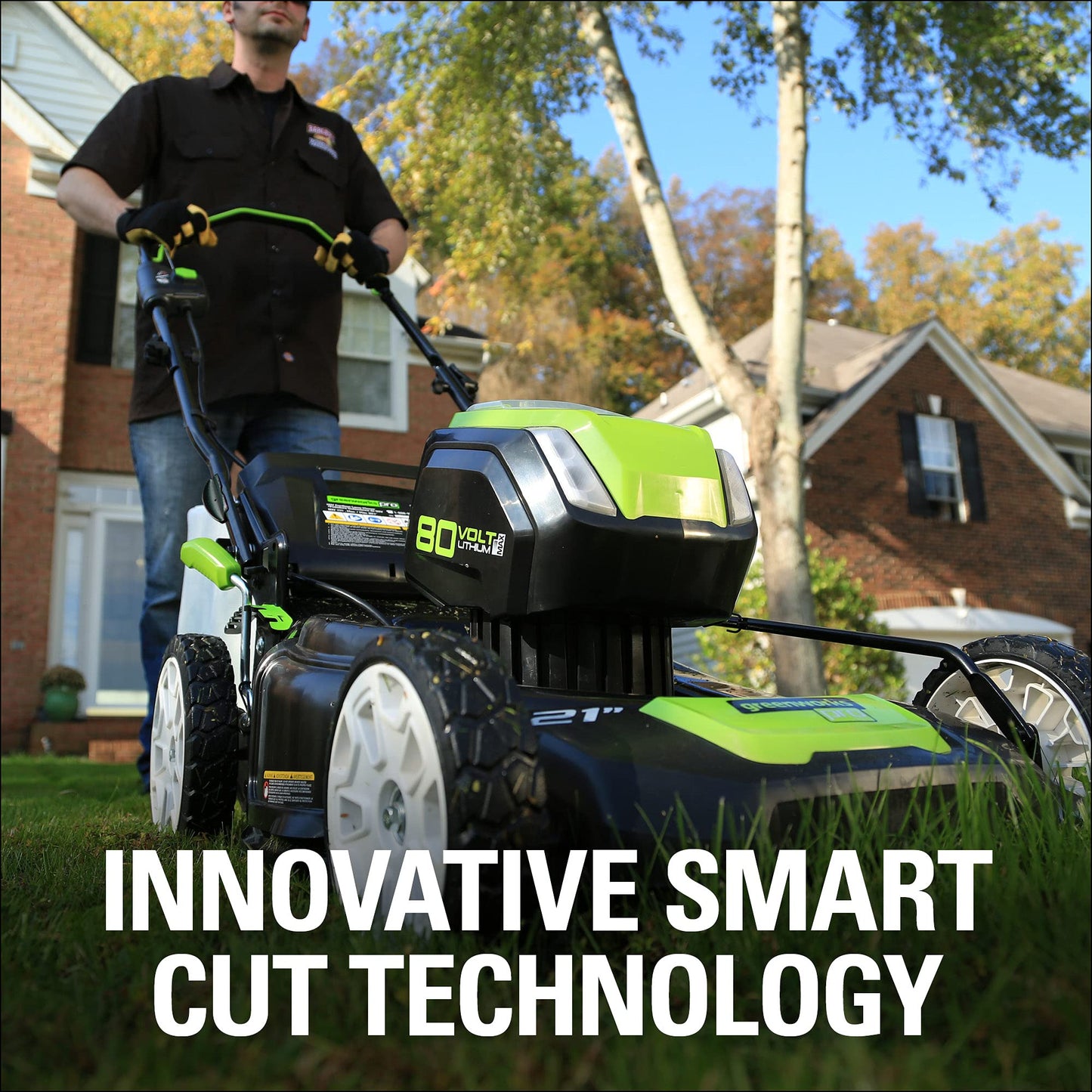 Pro 80V 21" Brushless Push Lawn Mower w/ (2) 2.0Ah Batteries & Rapid Charger