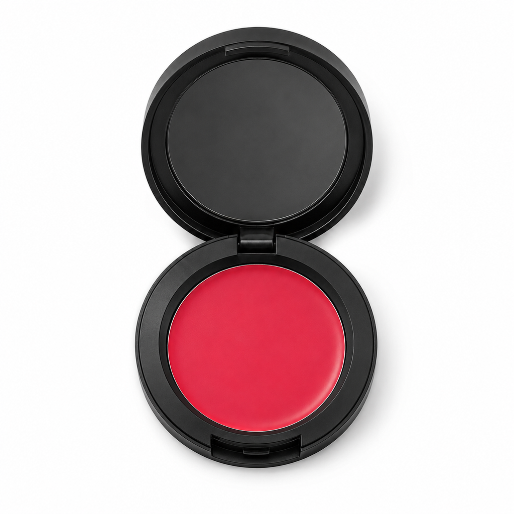 Cherry Red Cream Blush Compact