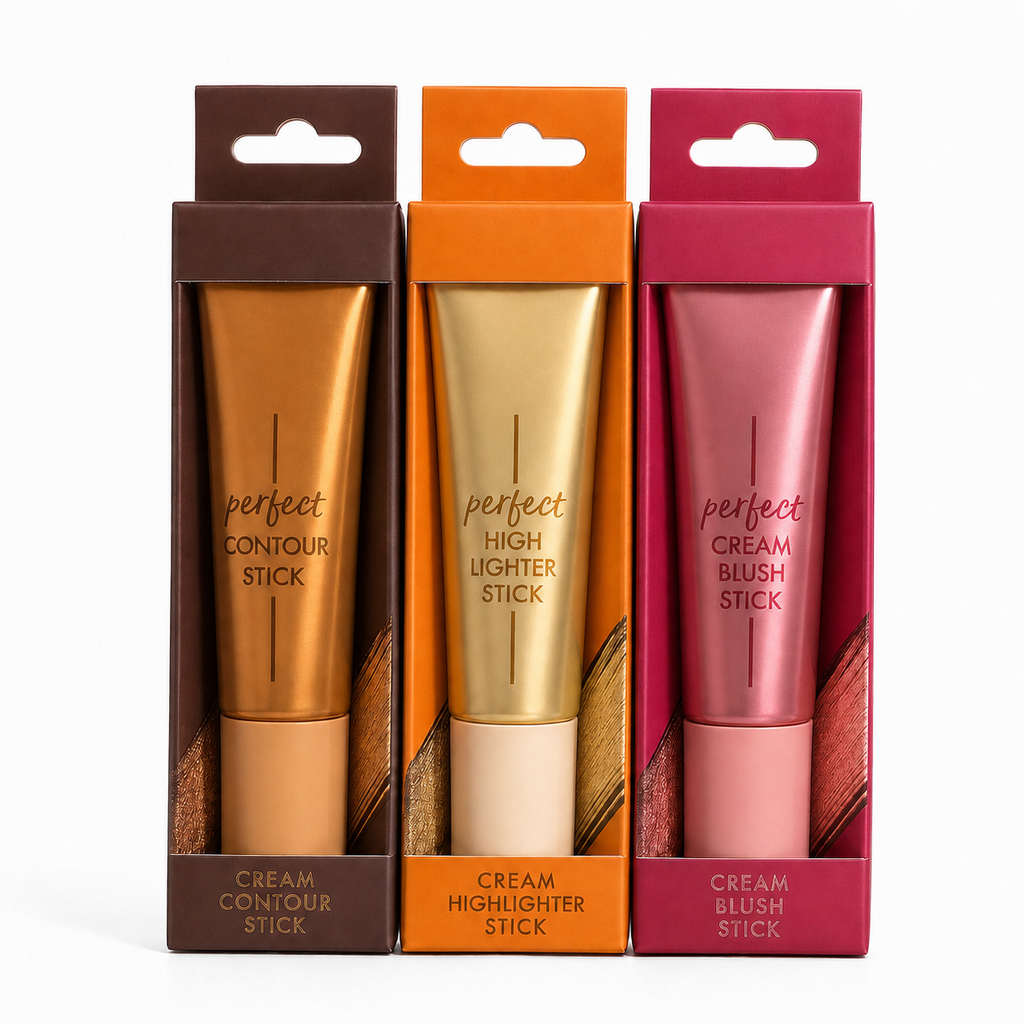 Cream Contour, Highlighter & Blush Trio